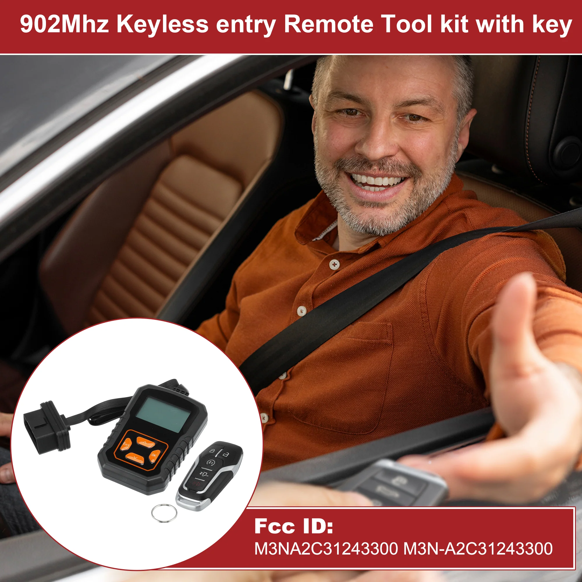 M3NA2C31243300 Keyless Entry Remote Key Fob DIY Tool for Ford F-150 2015-2017 - Image 2