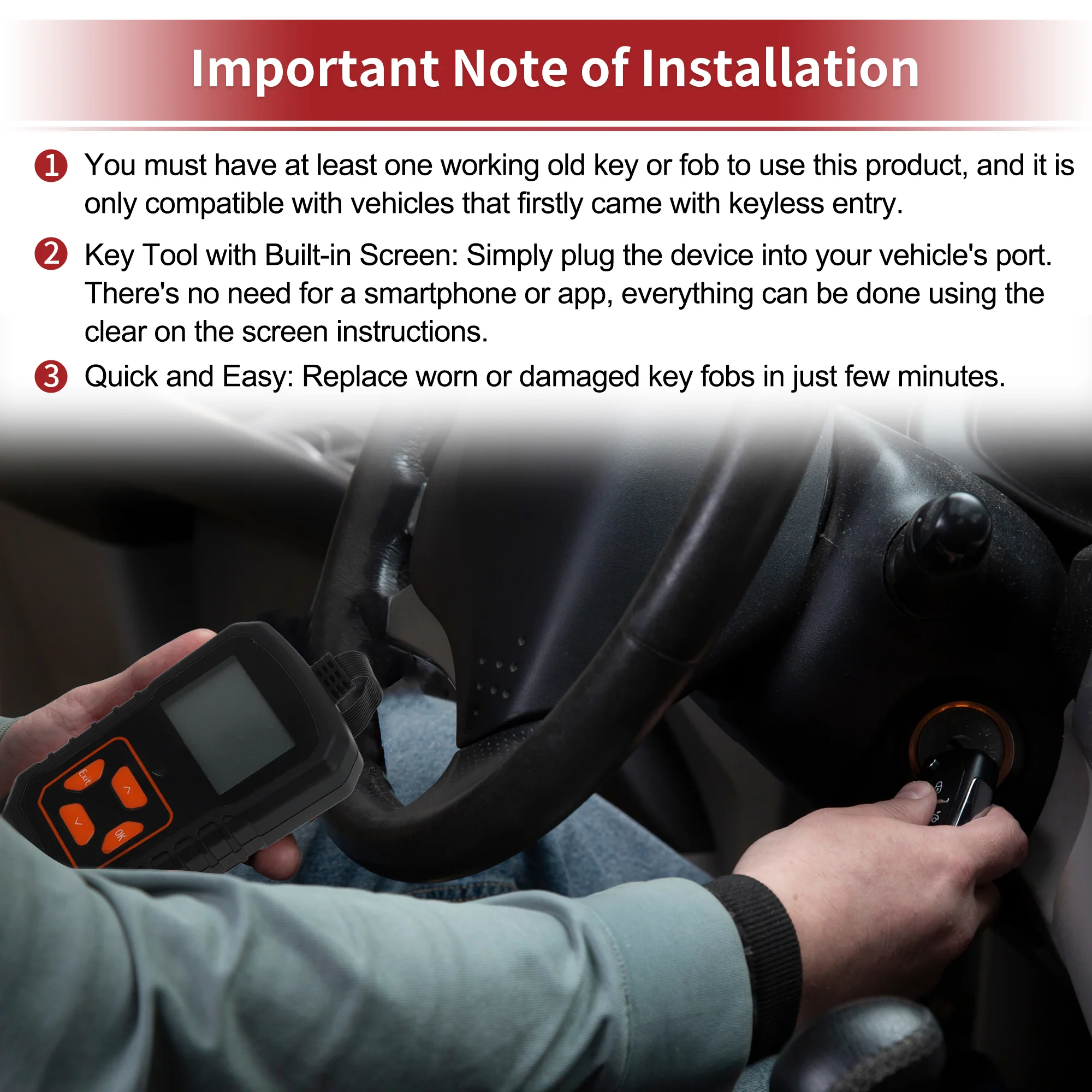 M3NA2C31243300 Keyless Entry Remote Key Fob DIY Tool for Ford Explorer 16-17 - Image 6