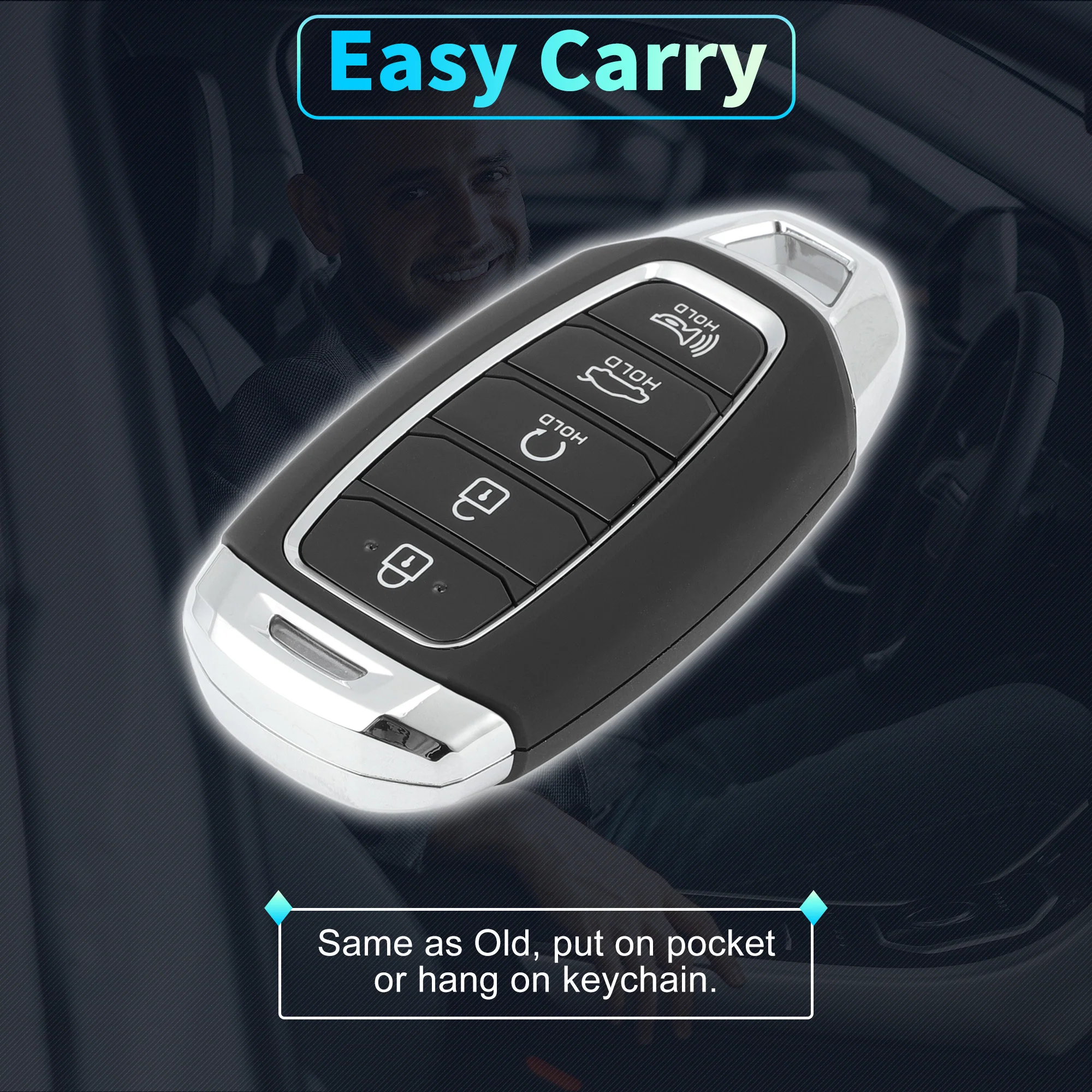 NYOMBEC5FOB2004 434MHz Keyless Entry Remote Key Fob for Hyundai Elantra 20-23 - Image 5