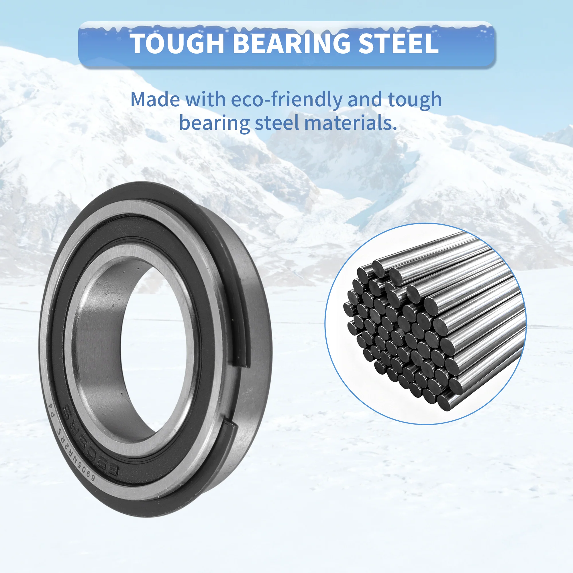 6905NR2RS Deep Groove Ball Bearings 25x42x9mm Silver Tone Black - Image 6