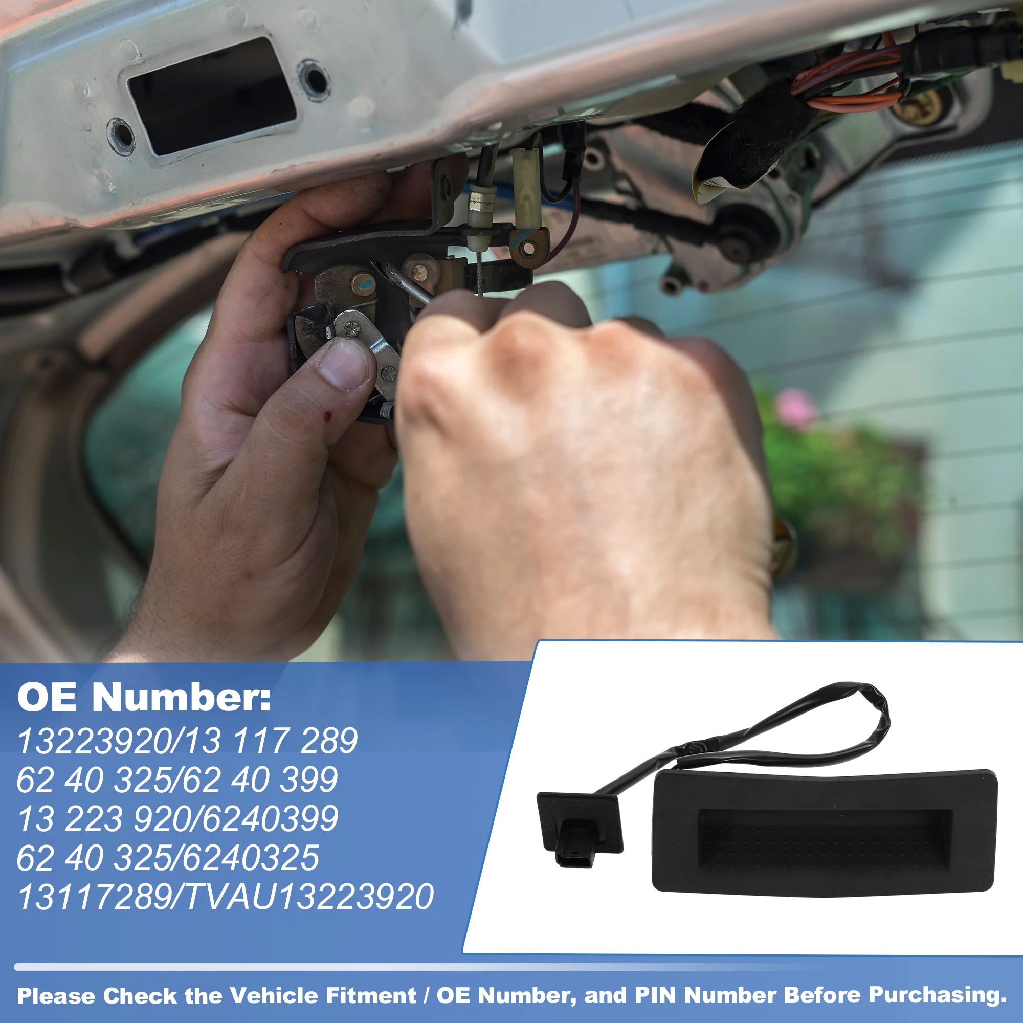 Tailgate Trunk Release Switch for Vauxhall/for Opel for Astra H No.13223920 - Image 3