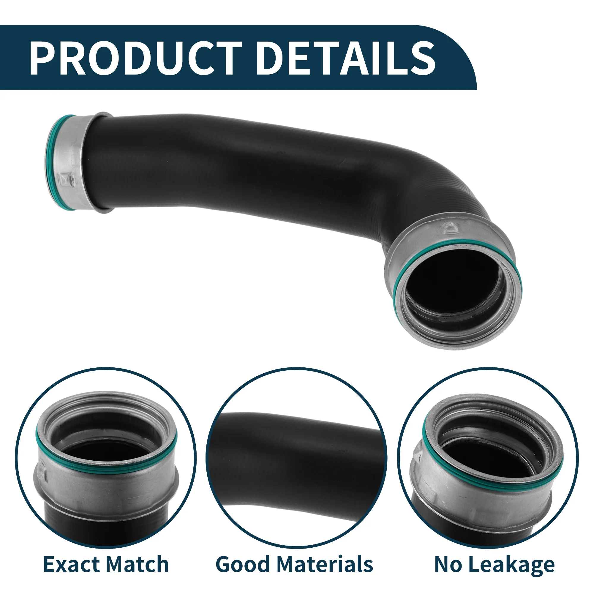 Radiator Hose for Audi A3 1.9 TDI 2.0 TDI 03-13 No.1K0145834L Boost Hose Black - Image 4