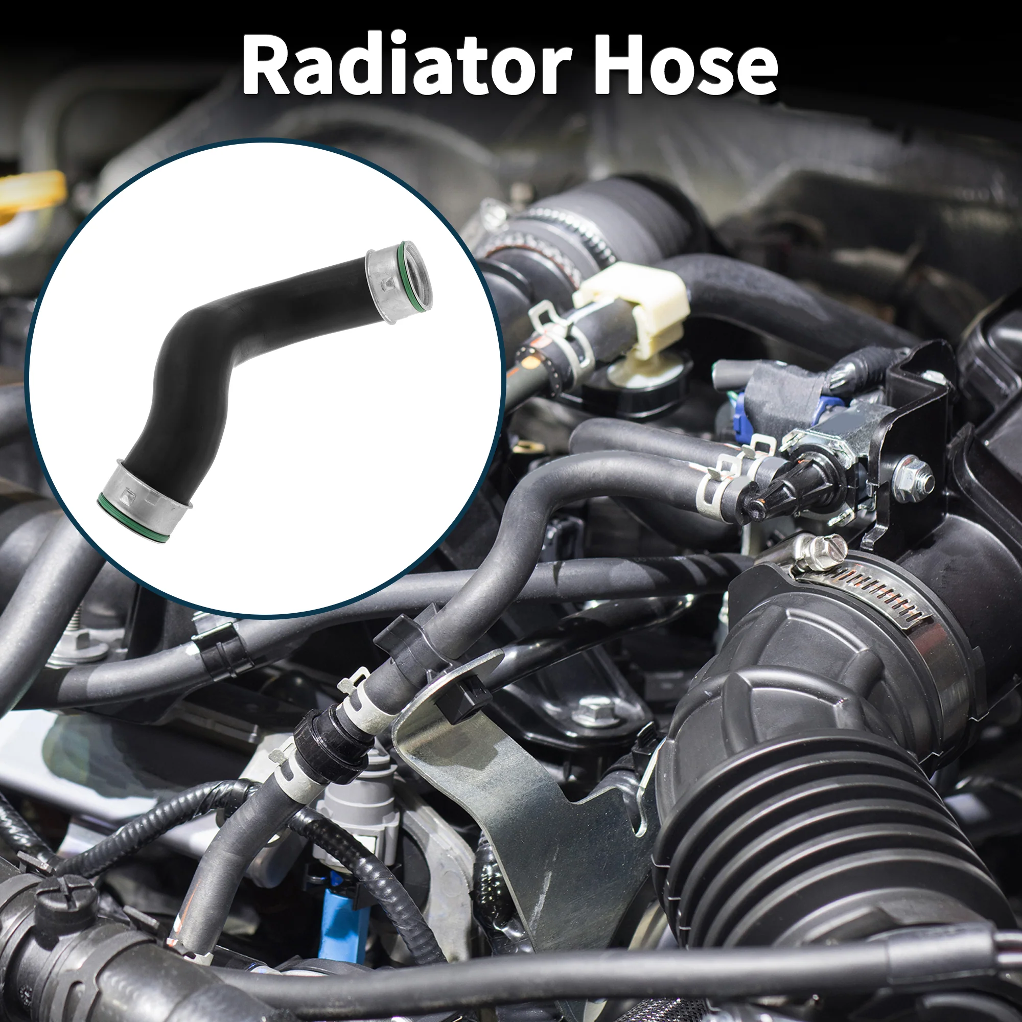 Radiator Hose for Audi A3 1.9 TDI 2000-2003 No.1J0145822E Boost Hose Black - Image 2