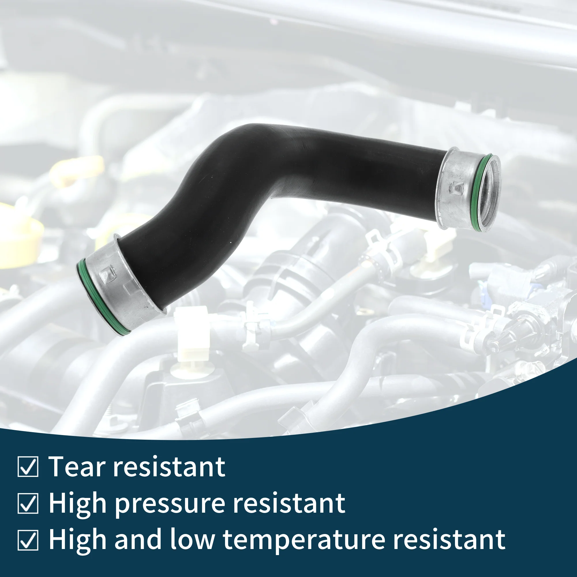Radiator Hose for Audi A3 1.9 TDI 2000-2003 No.1J0145822E Boost Hose Black - Image 5