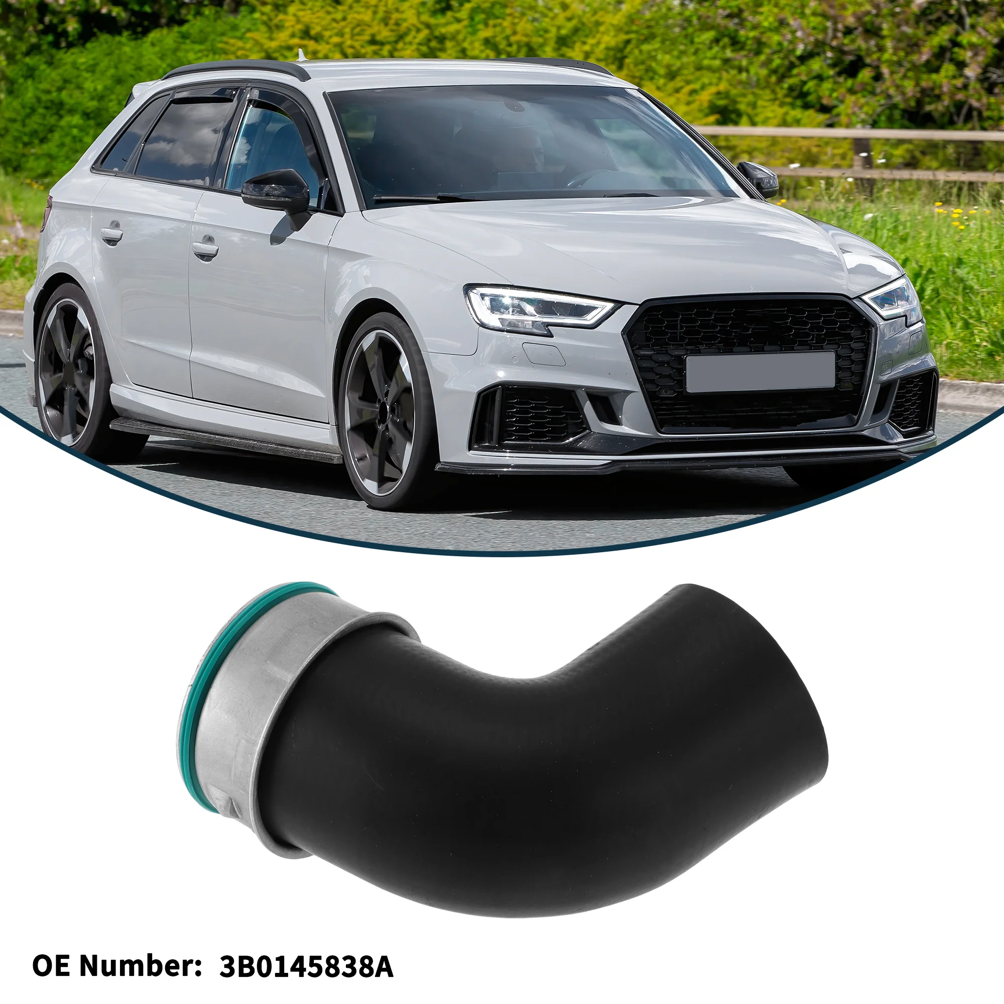 Radiator Hose for Audi A4 1.9 TDI 2.0 TDI 04-09 No.3B0145838A Boost Hose Black - Image 3