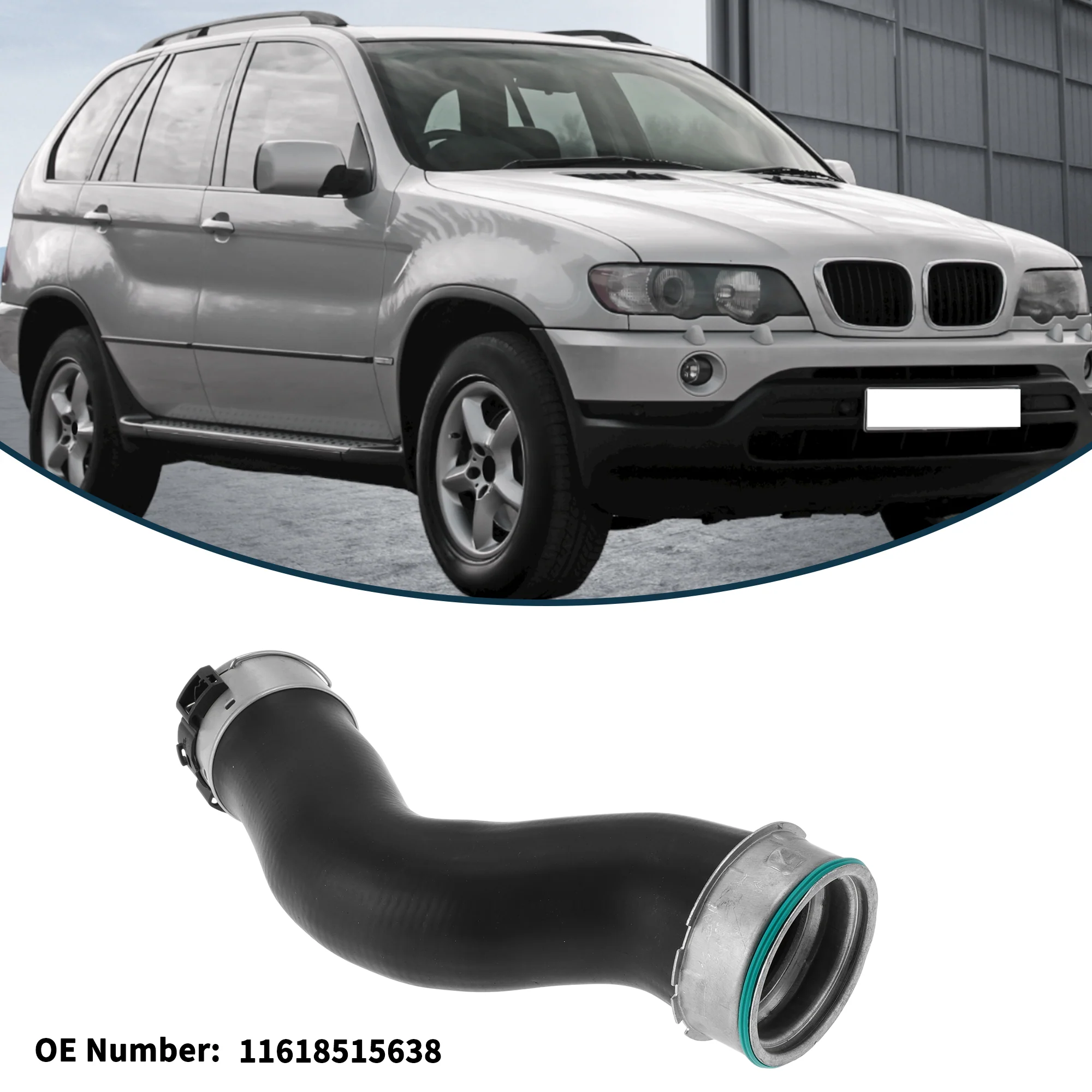 Radiator Hose for BMW X5 F15 F85 2013-2015 No.11618515638 Boost pipe Black - Image 3