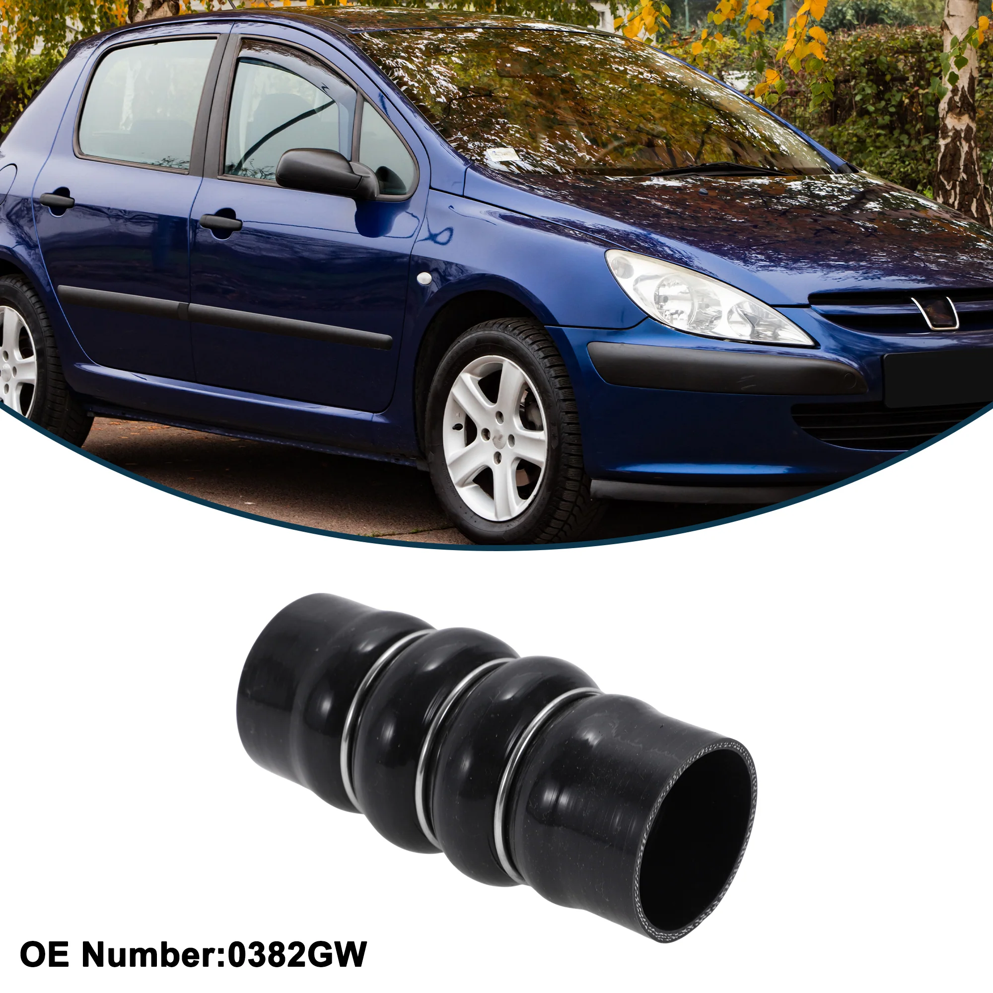 Radiator Hose for Citroen C3 II 2009-2016 No.0382GW Exchanger air pipe Black - Image 3