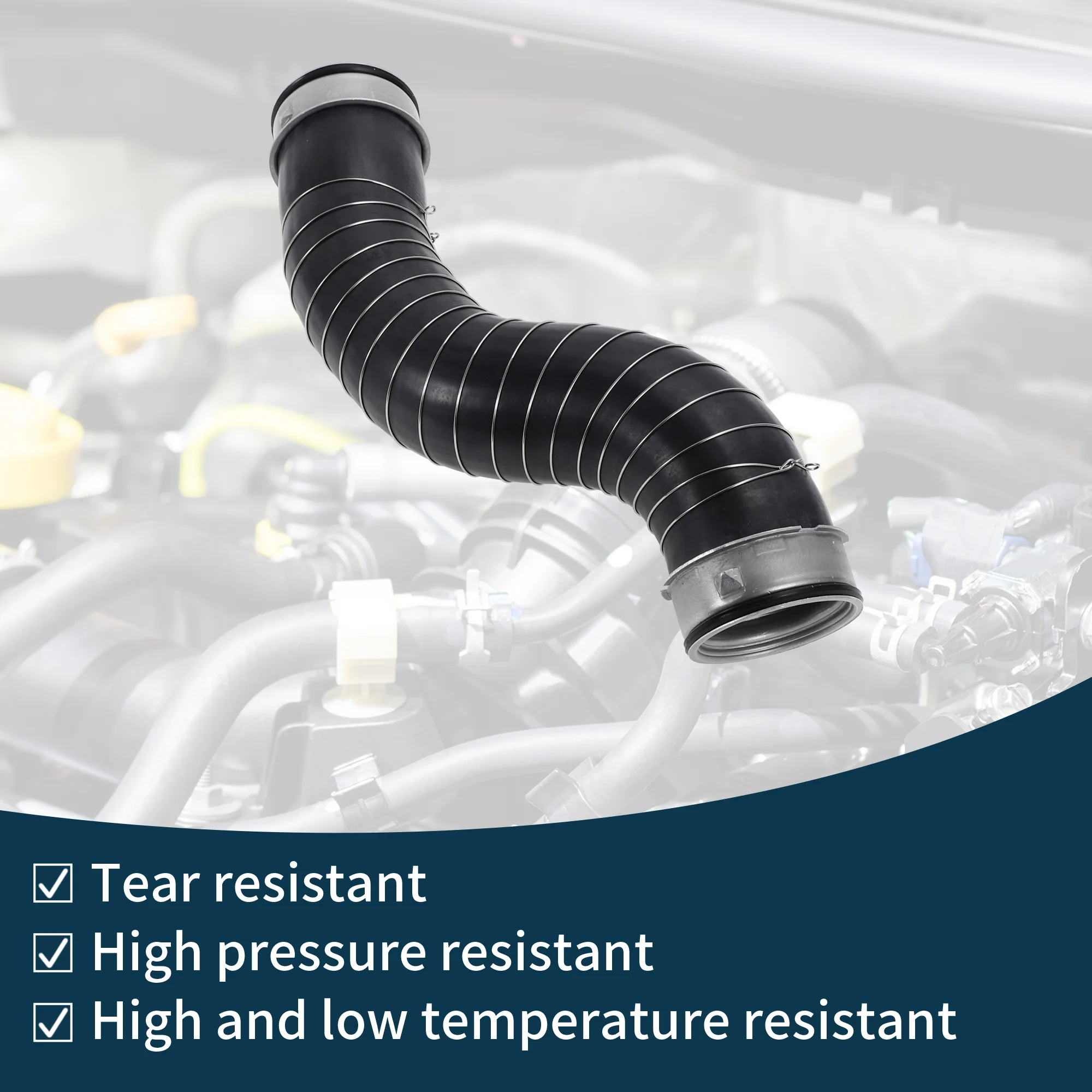Radiator Hose for BMW X3 E83 3.0D 2006-2010 No.11613435259 Inflating Tube Black - Image 5