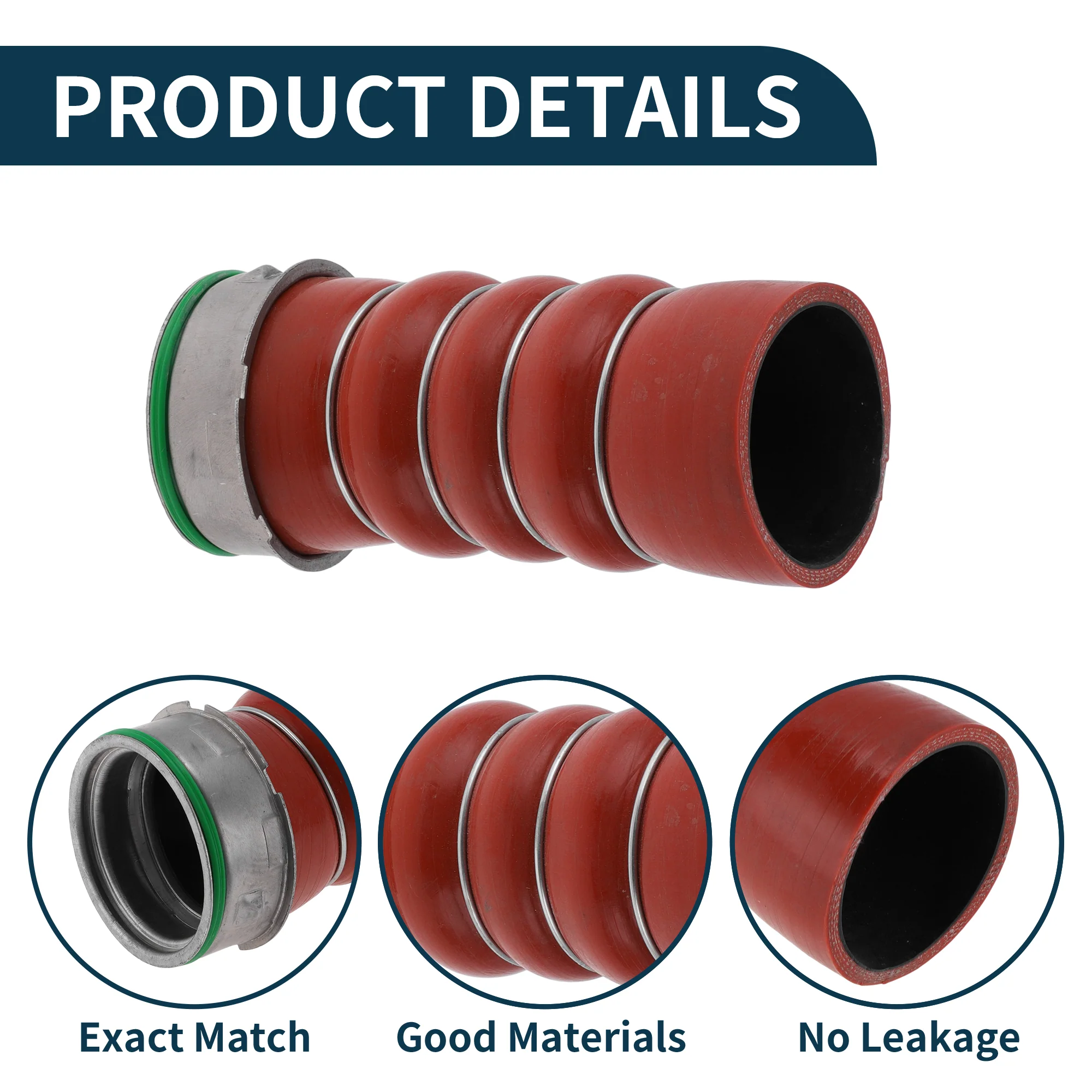 Radiator Hose for BMW 5 Series E60 2005-2009 No.11617823961 Inflating Tube Red - Image 4