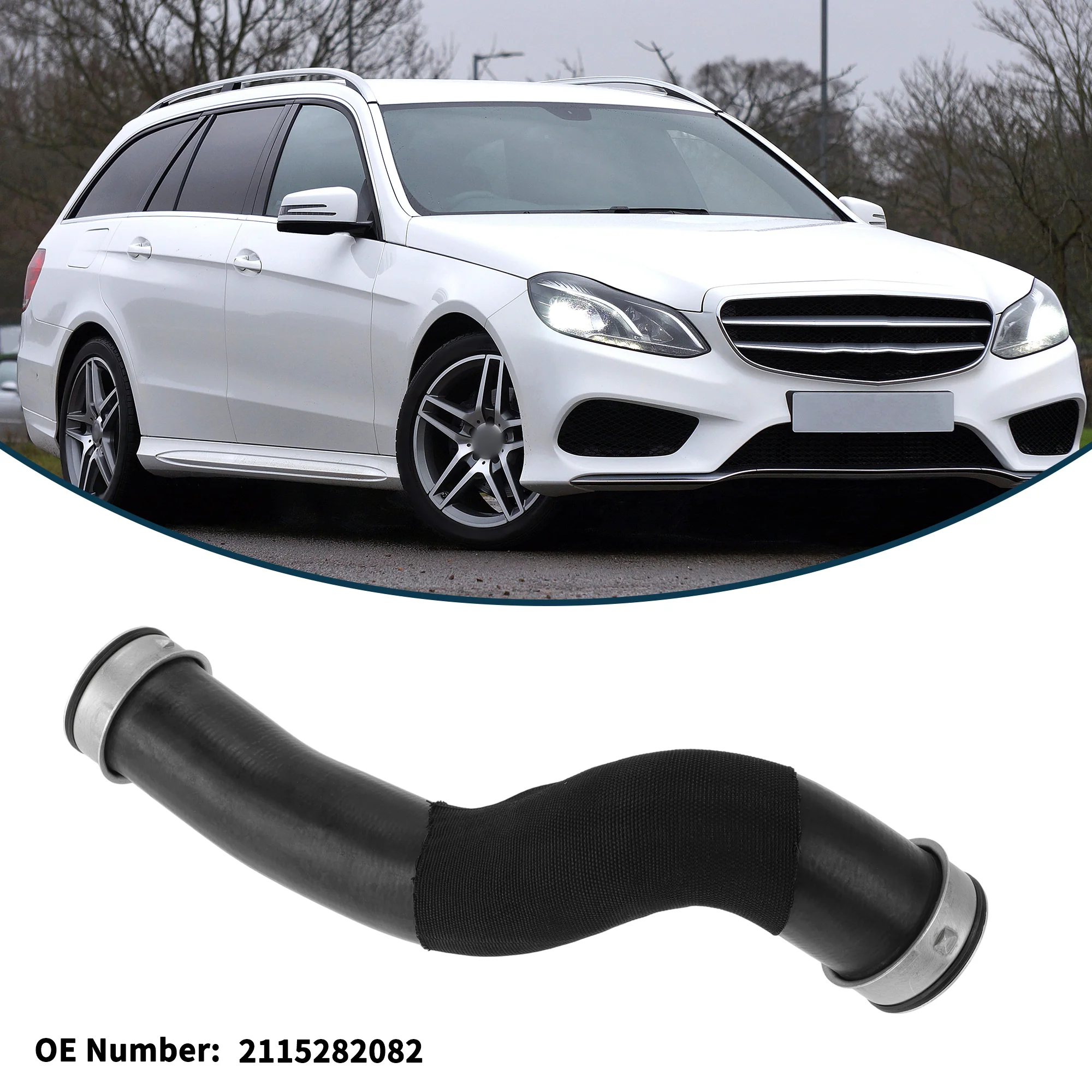 Radiator Hose for Mercedes-Benz E-Klasse W211 No.2115282082 Boost Hose Black - Image 3