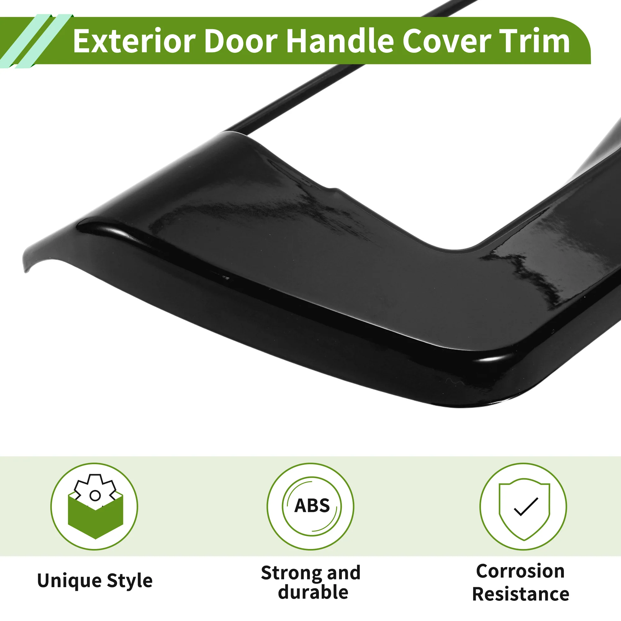 Exterior Trim Tailgate for Ford F150 2015-2020 Gloss Black 1 Set - Image 5