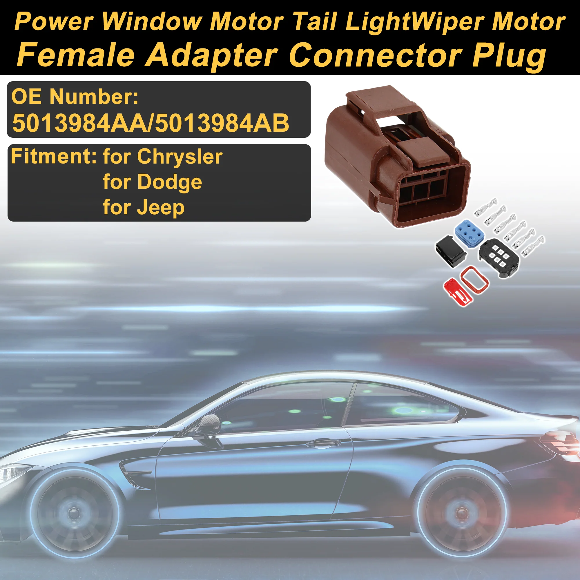 1 Set 6 Pins Connector Plug for Chrysler No.5013984AA - Image 2