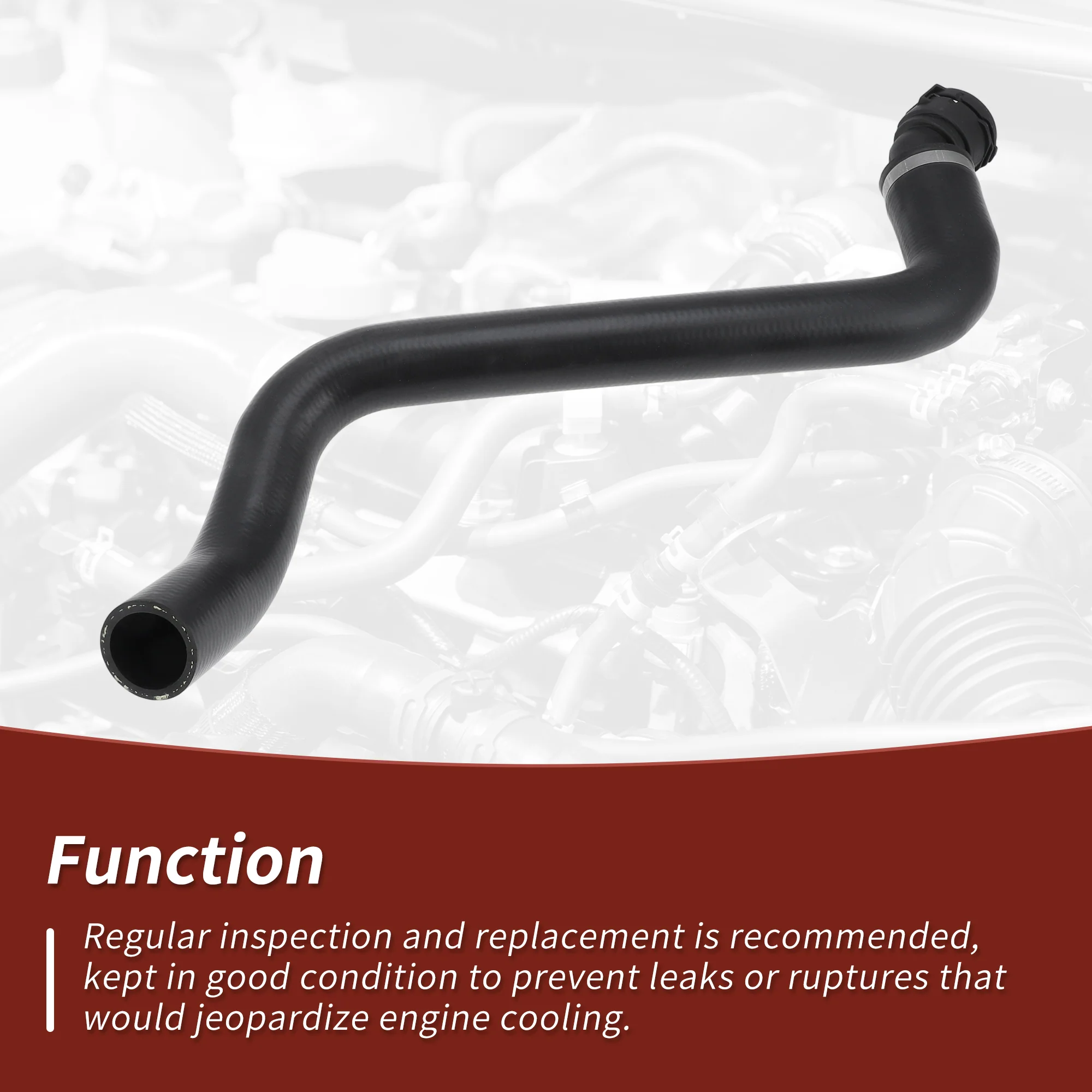 No.KM5306/FL3Z8260C HVAC Heater Water Hose Radiator Hose for Ford F-150 14-17 - Image 6