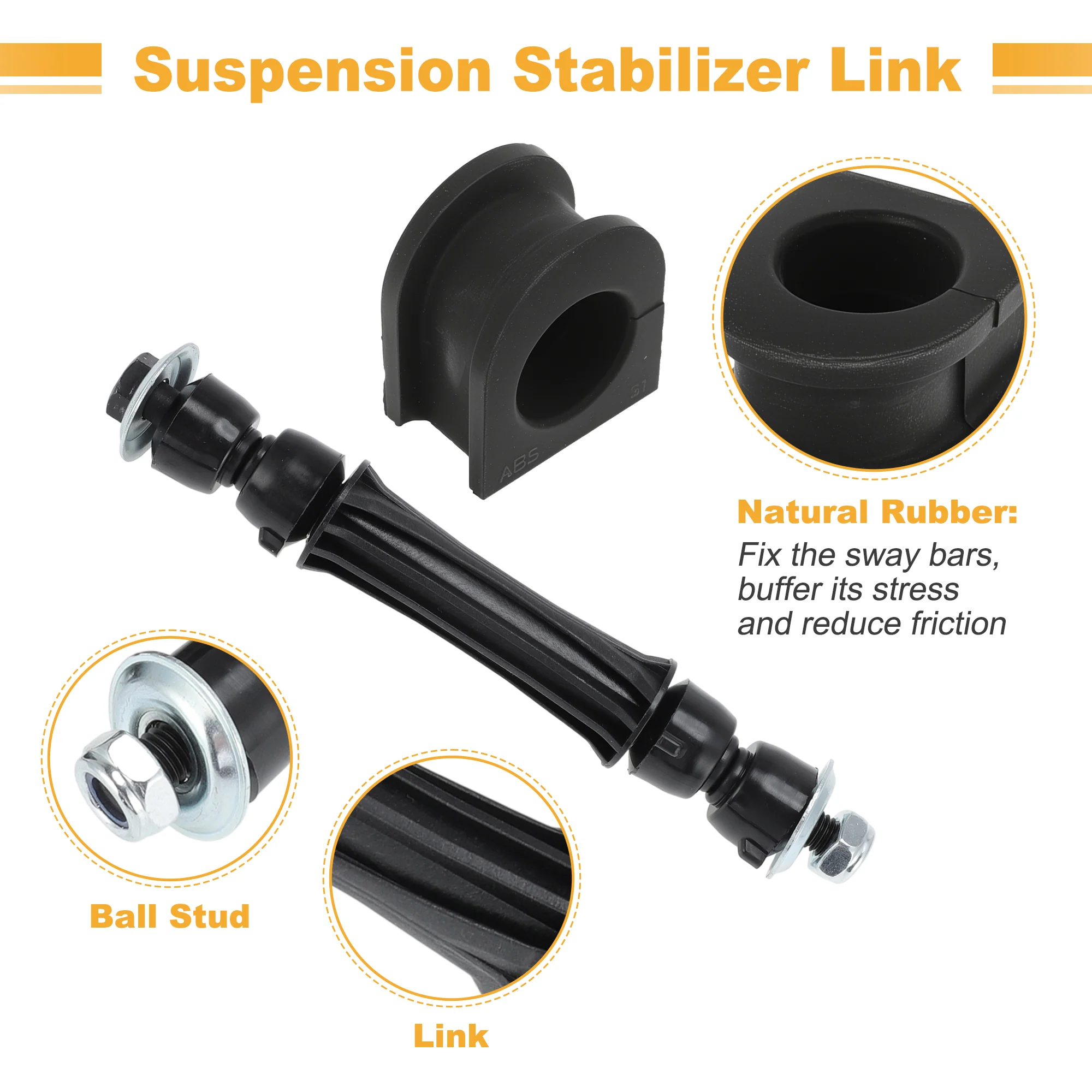 K700432 Front Sway Bar Link Bushing Kit for Chevy Silverado for GMC Sierra Yukon - Image 6