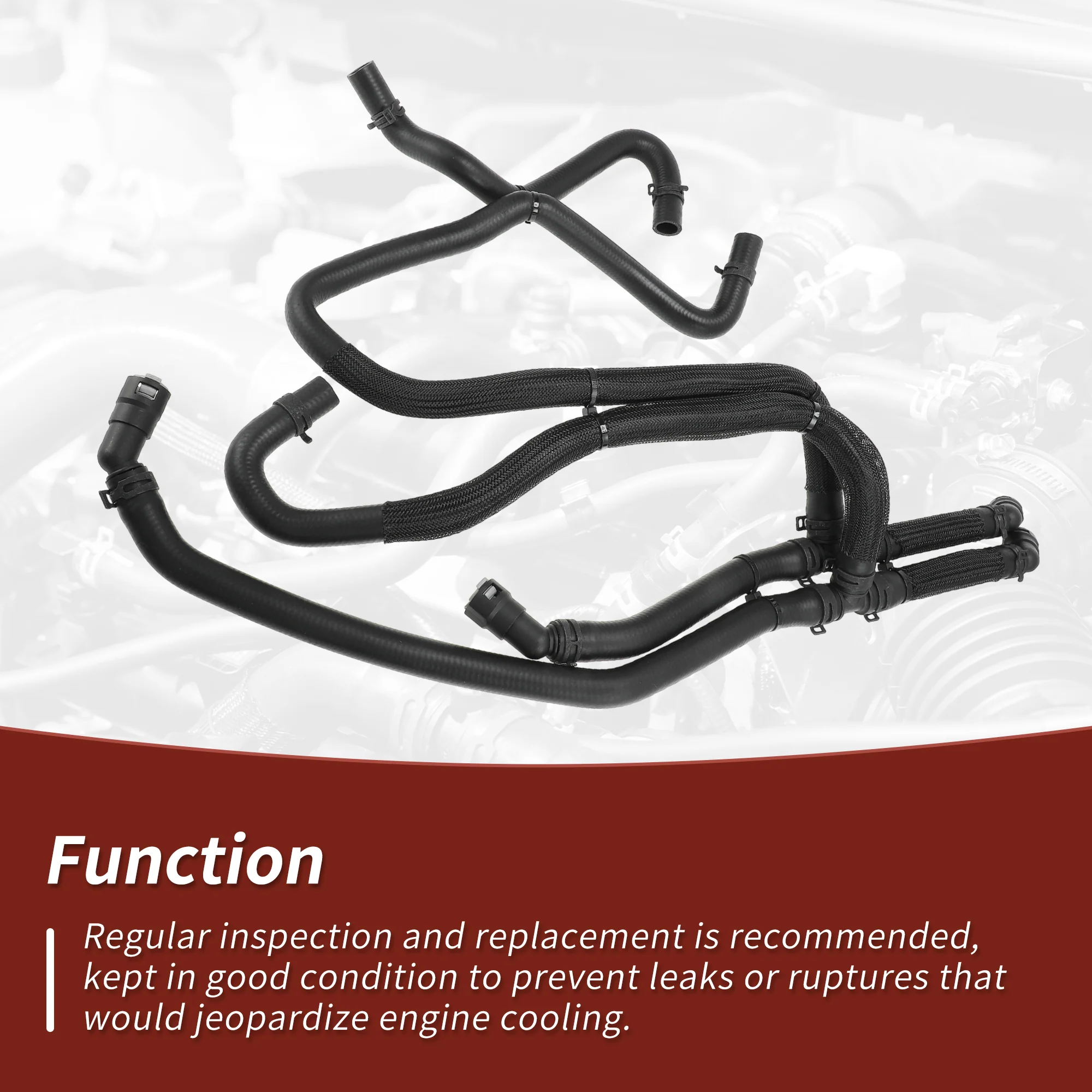 No.FL3Z18472K HVAC Heater Water Hose Radiator Hose for Ford F-150 2015-2017 - Image 6