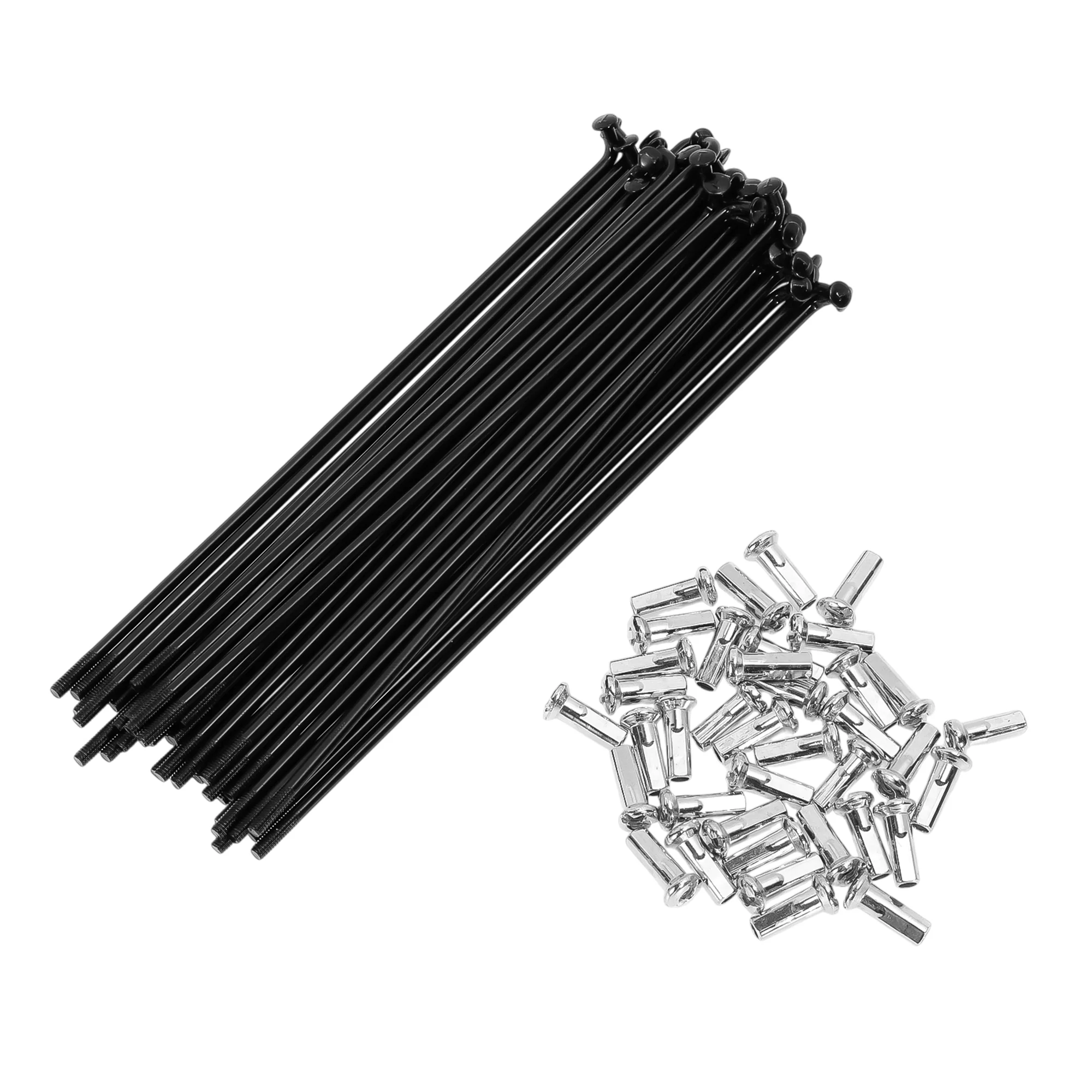 38 Set 13G Bicycle Spokes 127mm Bike Wheel Spokes Carbon Steel Black