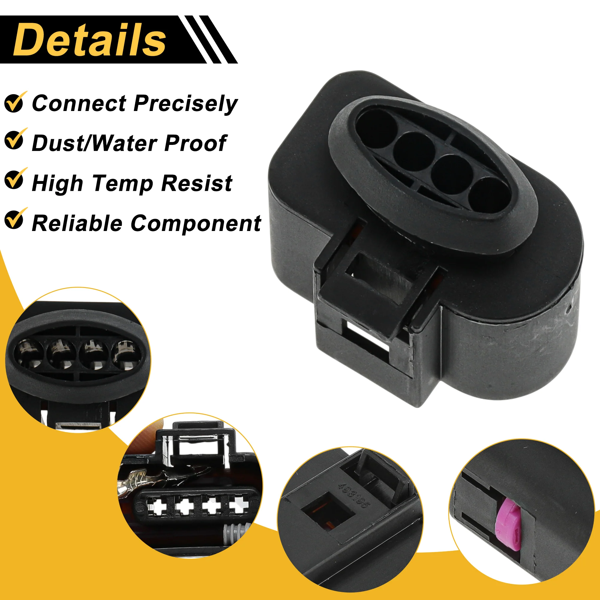 4Pin Manifold Absolute Pressure Sensor Connector Plug for AUDI A3 Female Adapter - Image 4