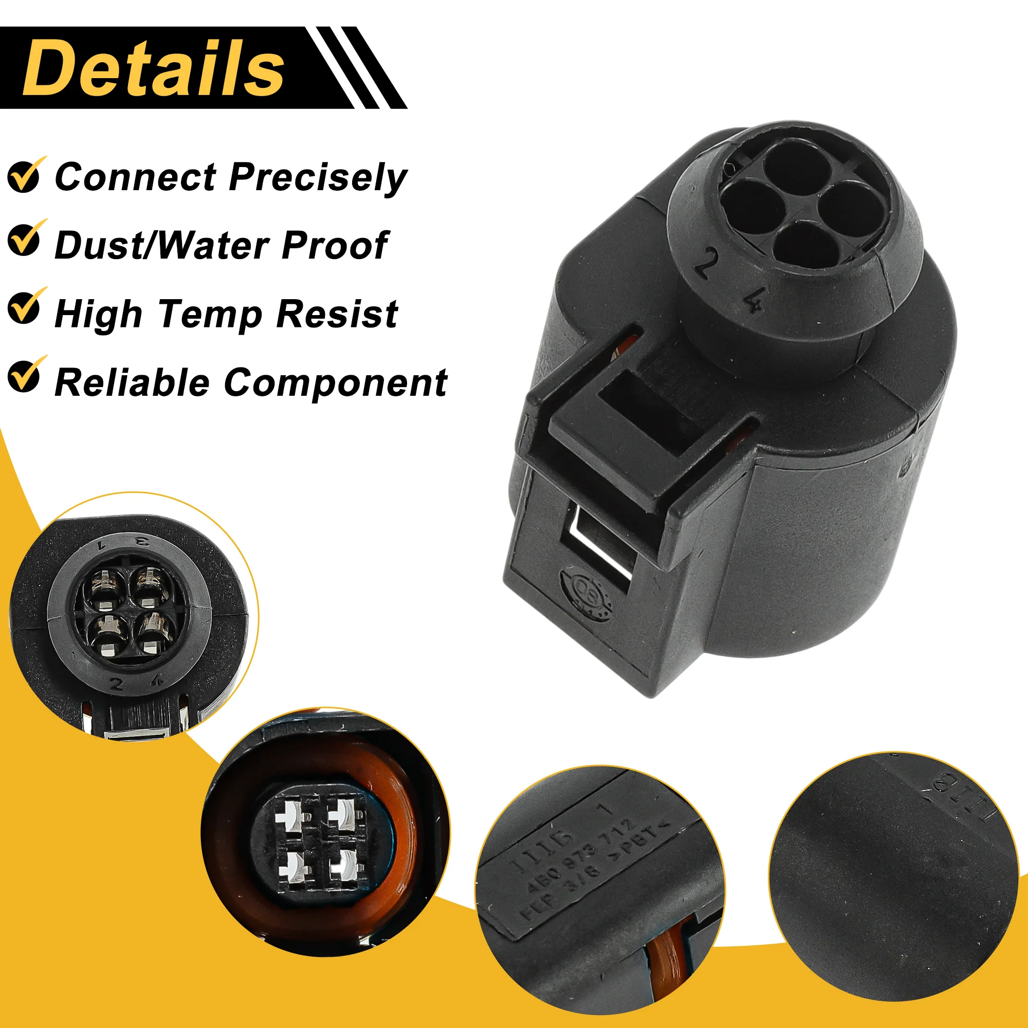 Engine Coolant Temperature Sensor Connector Plug for Volkswagen No.4B0973712 - Image 4
