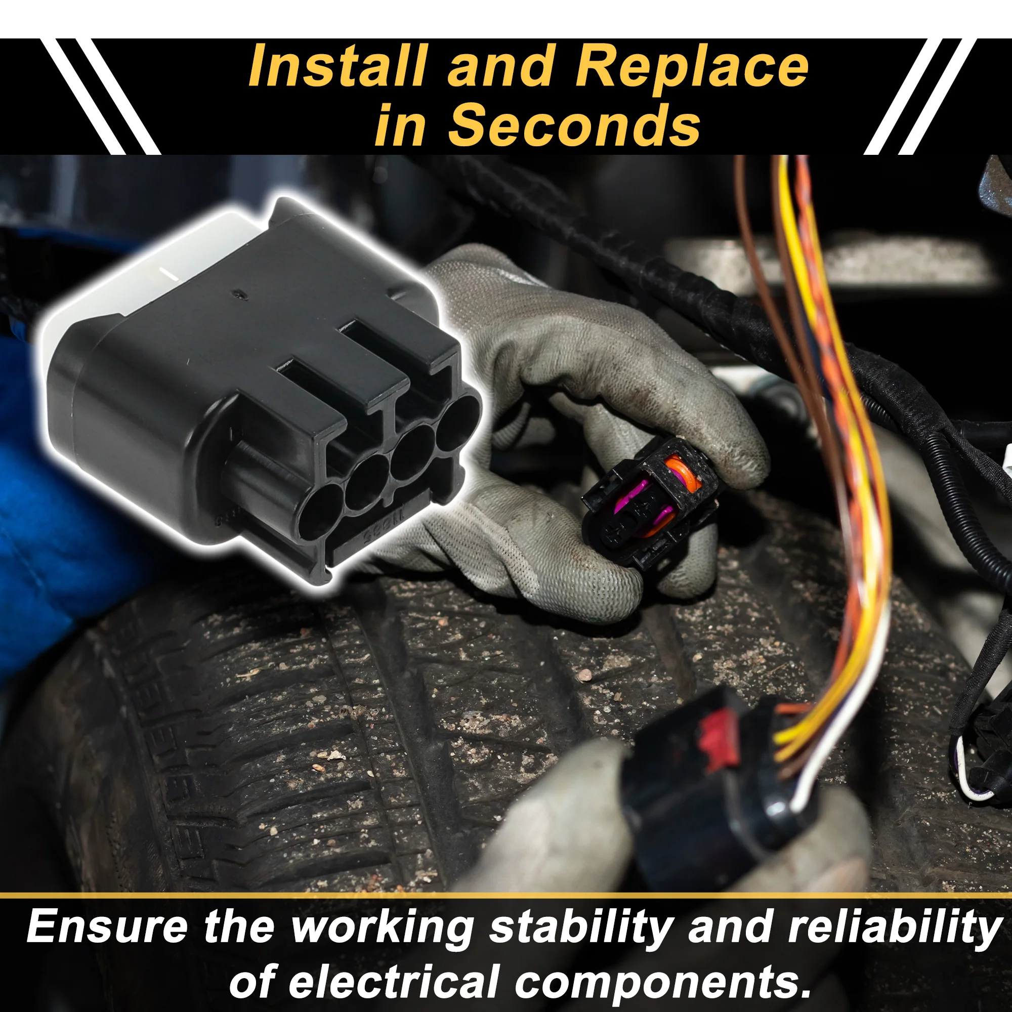 4 Pin Ignition Coil Connector Plug for Chevrolet Prizm 1999-2002 Female Adapter - Image 3