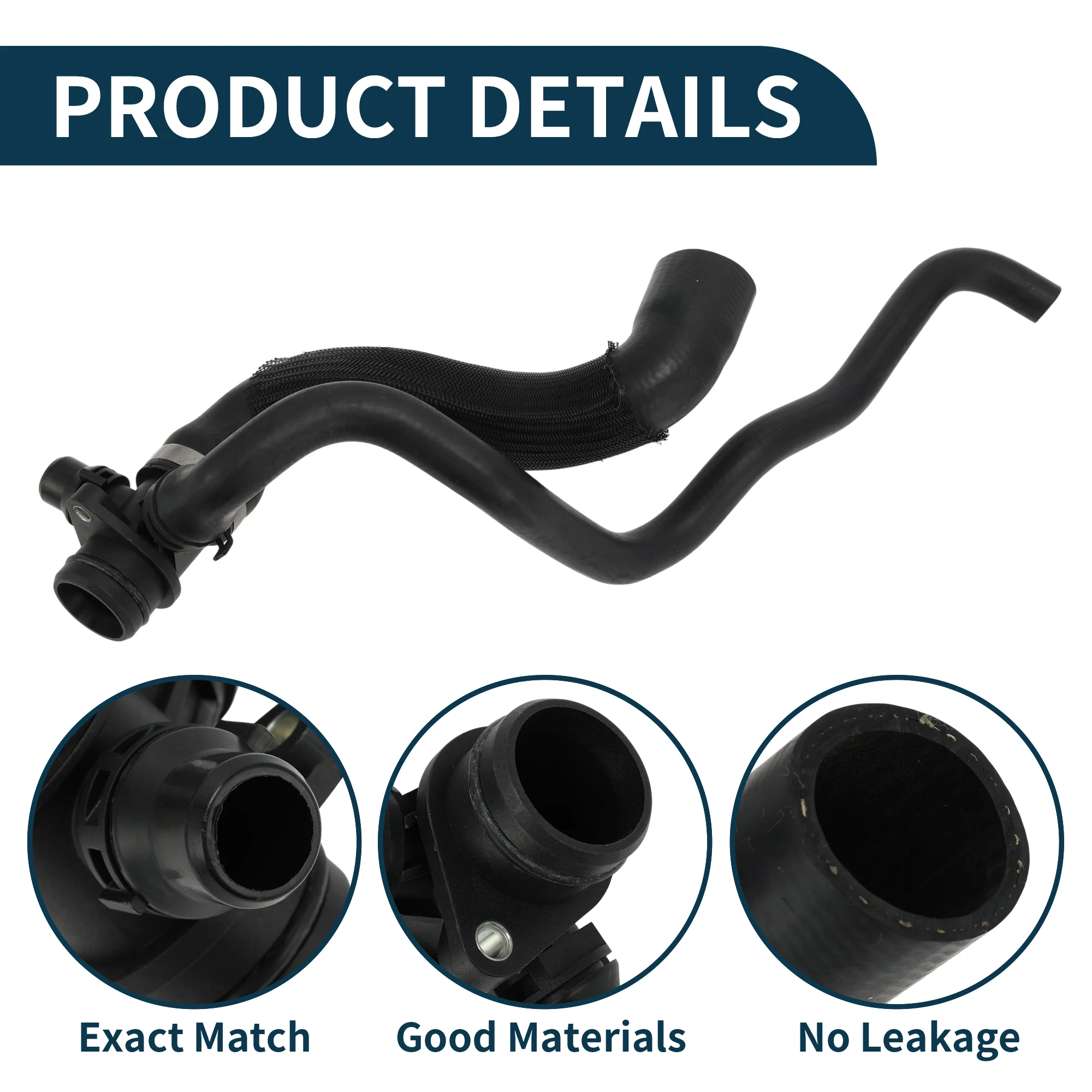 Radiator Hose Heater Hose for BMW X1 2012 No.11537603515 Coolant Hose Black - Image 4