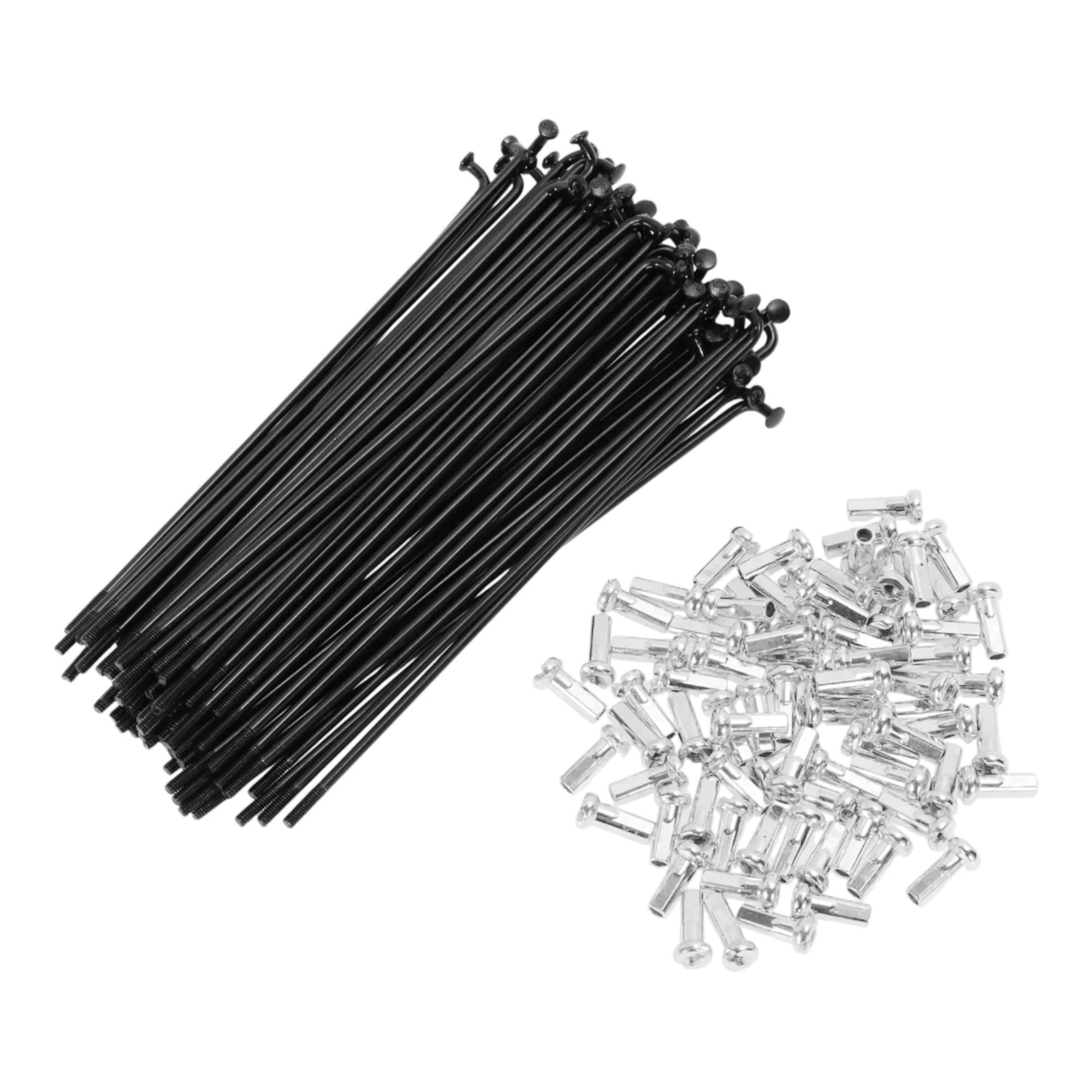 72 Set 14G Bicycle Spokes 115mm Bike Wheel Spokes Carbon Steel Black