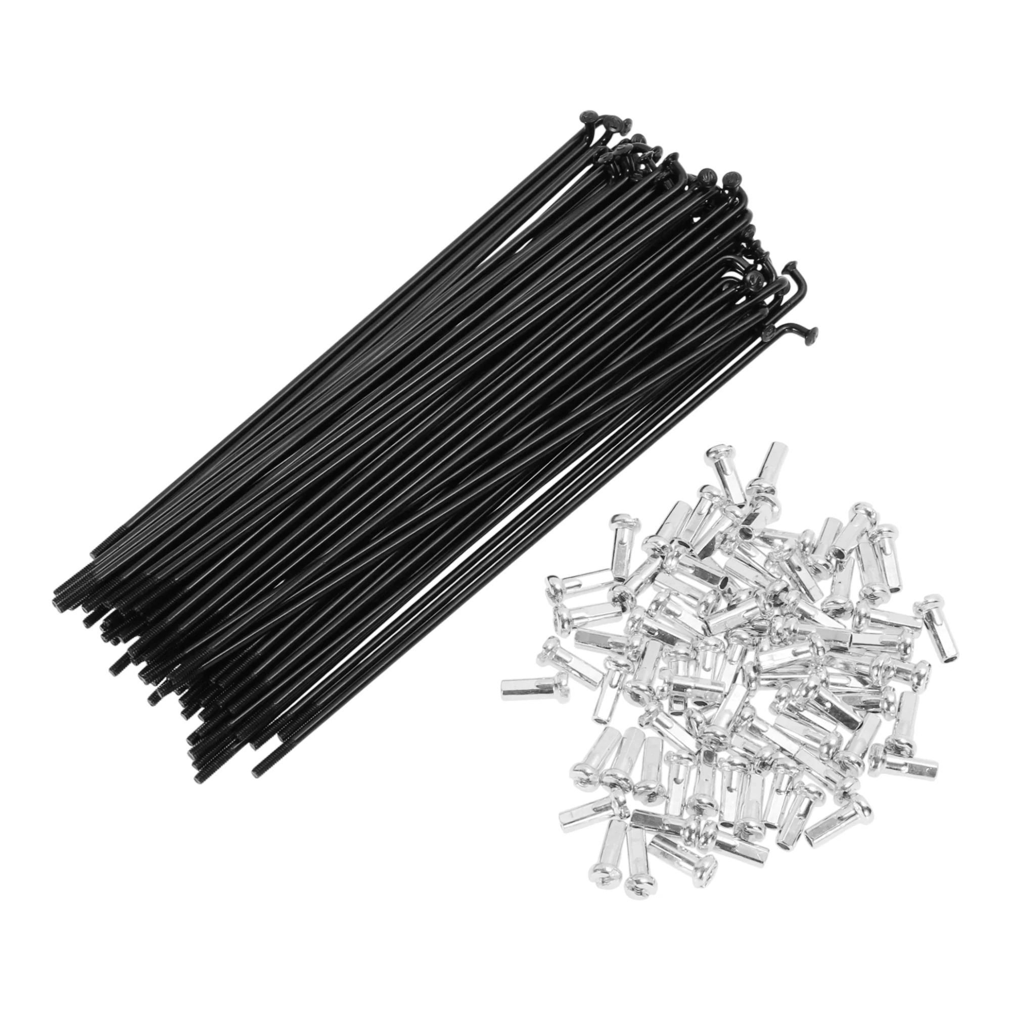 72 Set 14G Bicycle Spokes 134mm Bike Wheel Spokes Carbon Steel Black