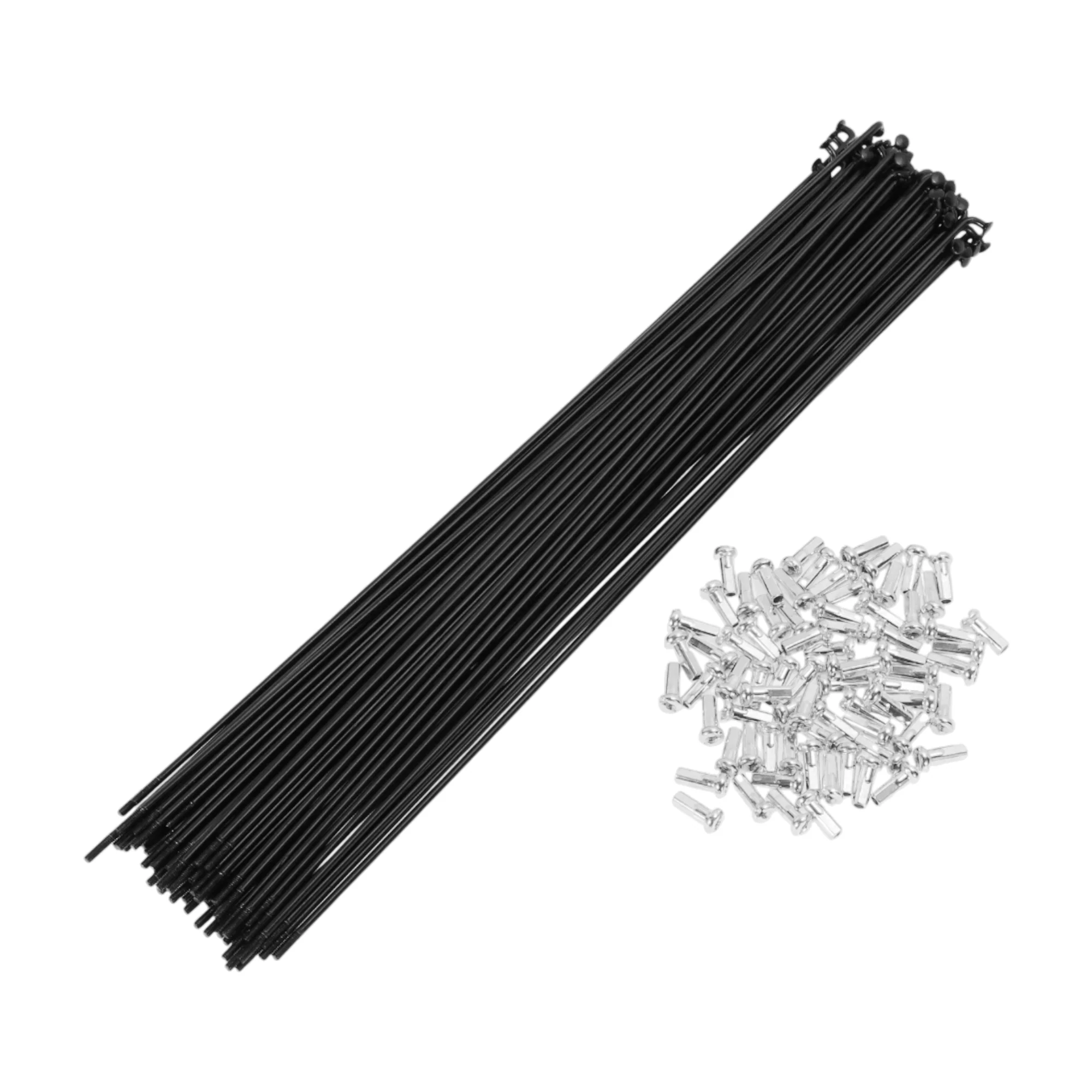 72 Set 14G Bicycle Spokes 262mm Bike Wheel Spokes Carbon Steel Black