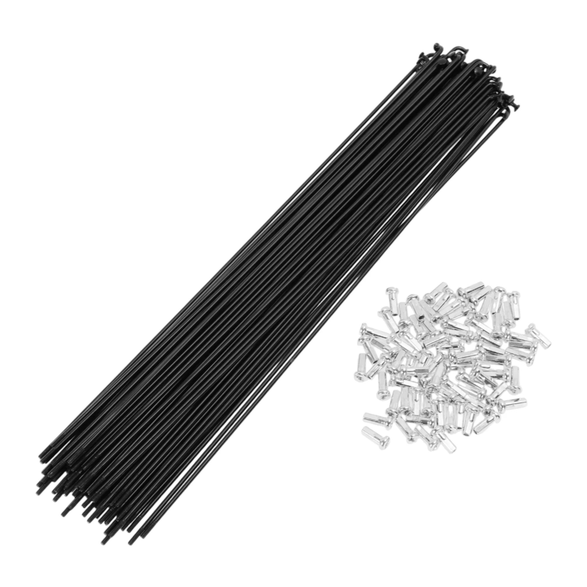 72 Set 14G Bicycle Spokes 264mm Bike Wheel Spokes Carbon Steel Black