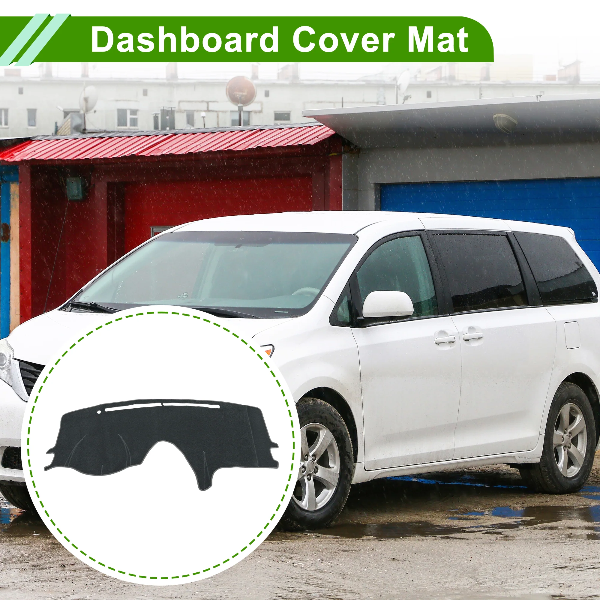 Dashboard Cover for Toyota Sienna 2004-2010 Dark Gray 1 Pc - Image 2