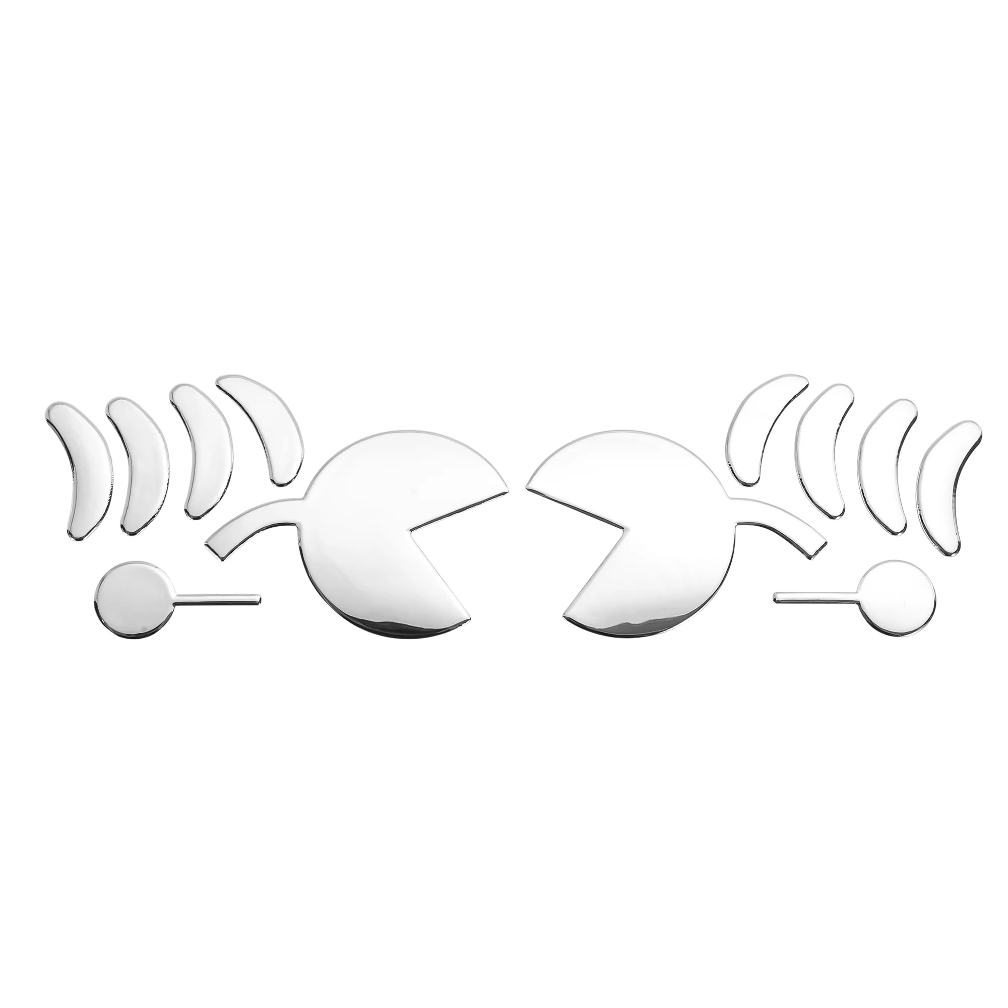Pattern Car Bumper Sticker Decal Waterproof Soft Rubber Silver Tone 19x6cm
