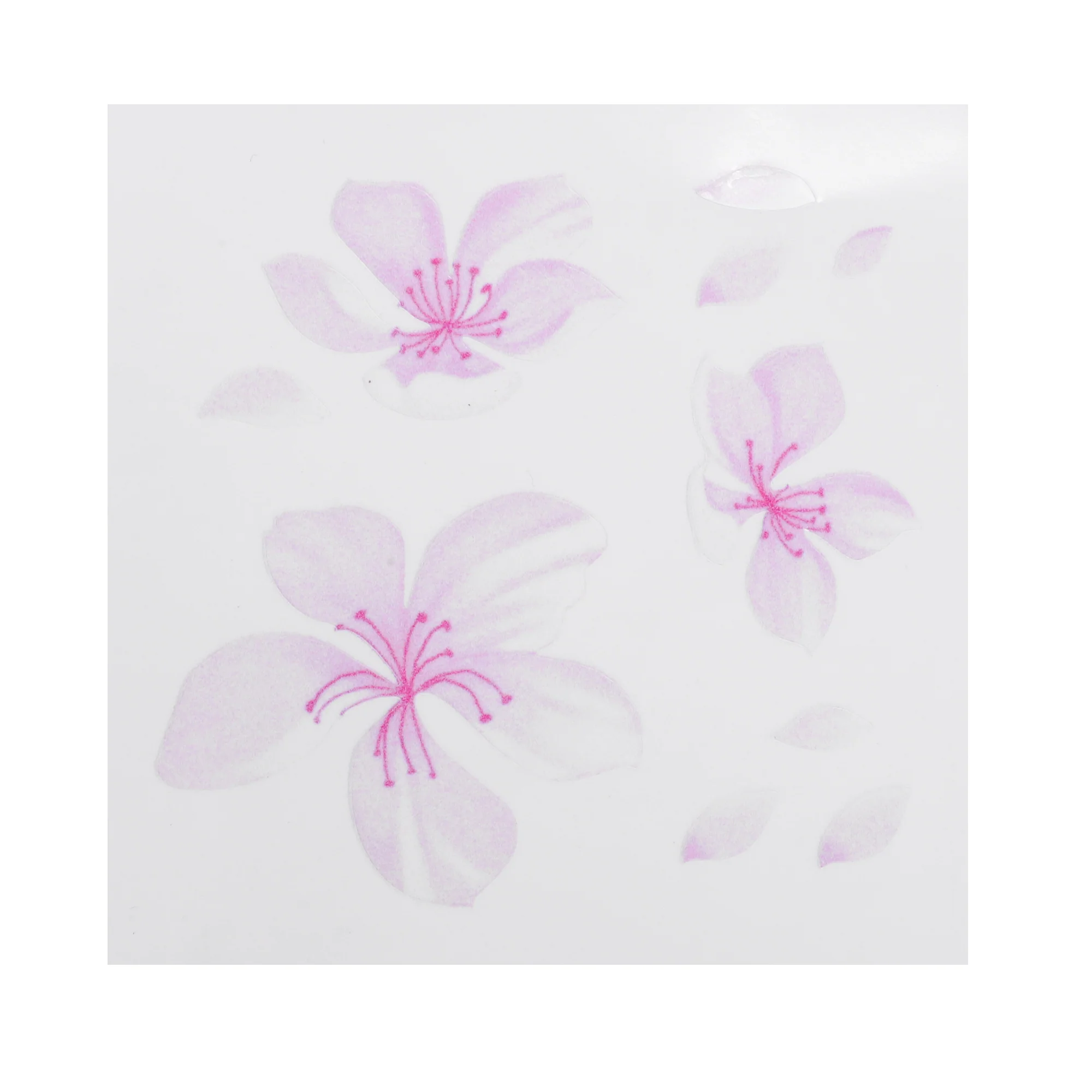 1 Pc Cherry Blossom Pattern Car Bumper Sticker Decal Waterproof PVC Pink 11x10cm