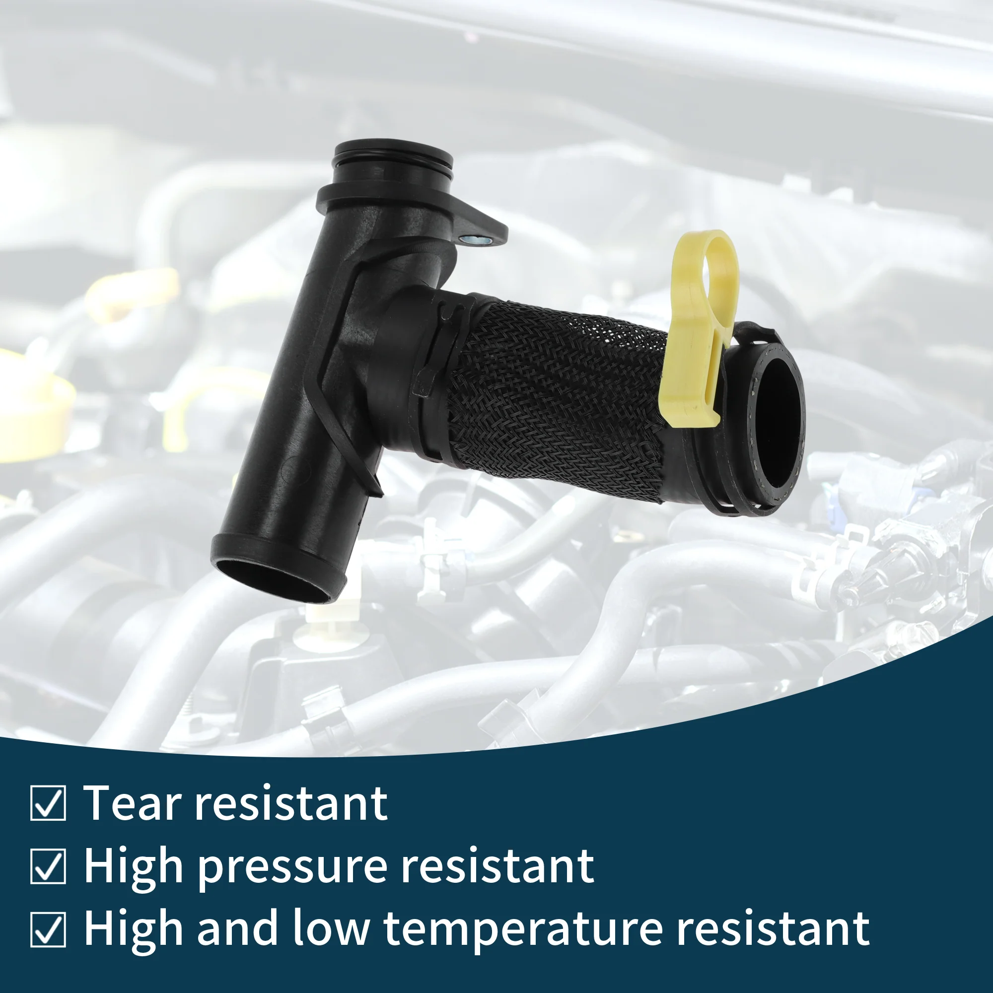 Radiator Hose for Land Rover Rover Vogue No.LR121447 Heater water pipe Black - Image 5