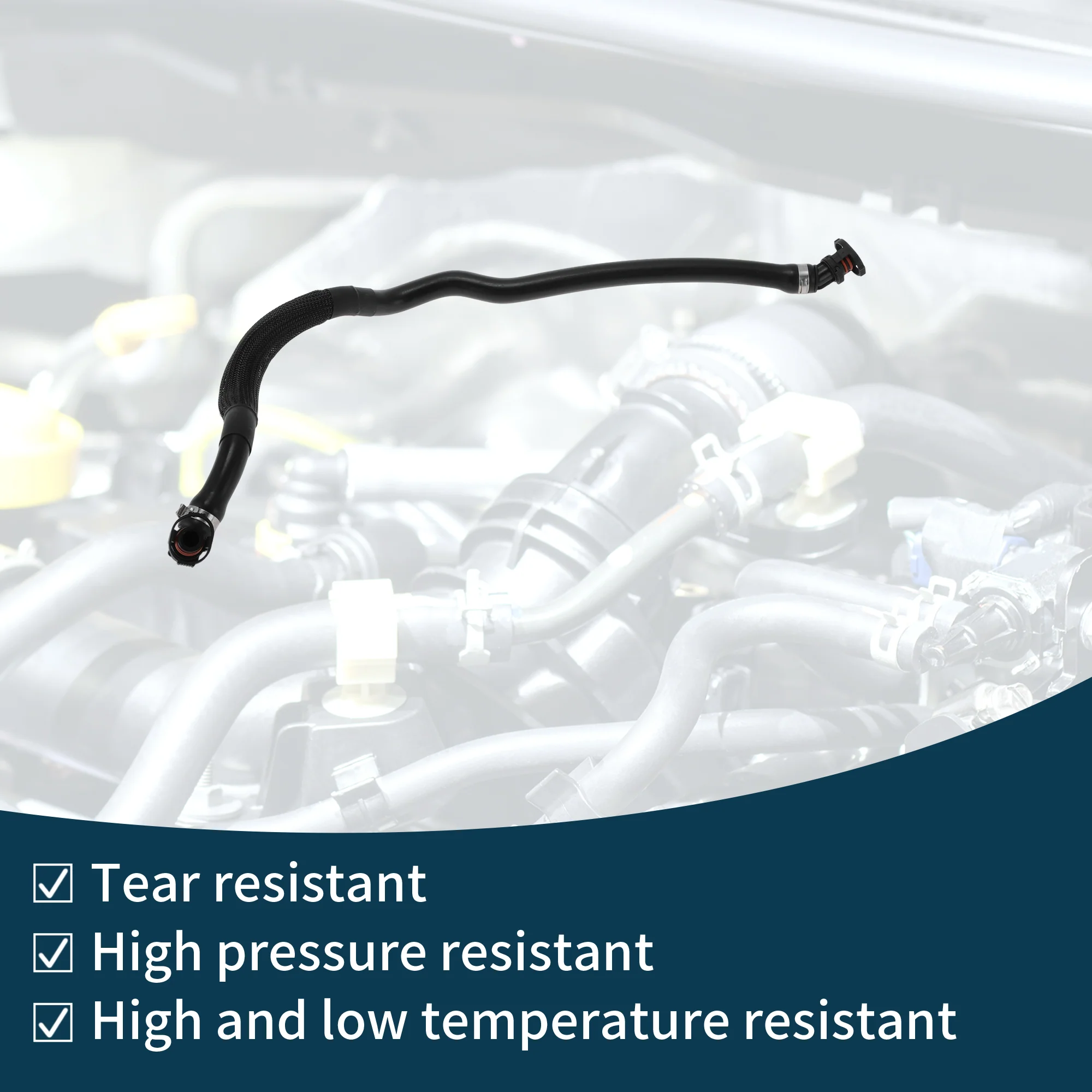 Radiator Hose for BMW 550i 2013-2016 No.11158647299 Rubber Coolant Hose Black - Image 5