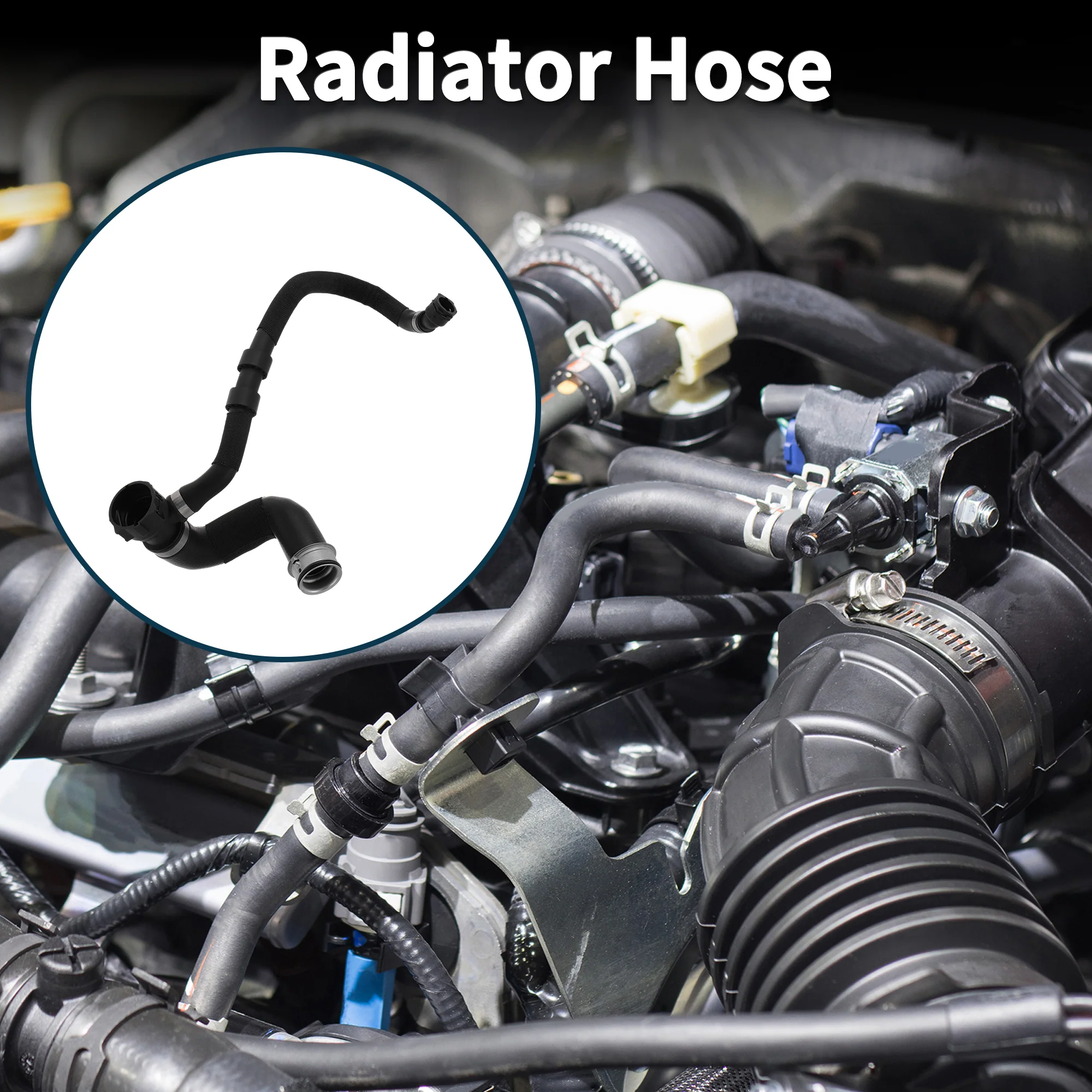 Radiator Hose for Mercedes-Benz GL63 2013-2015 No.1665005675 Water Pipe Black - Image 2