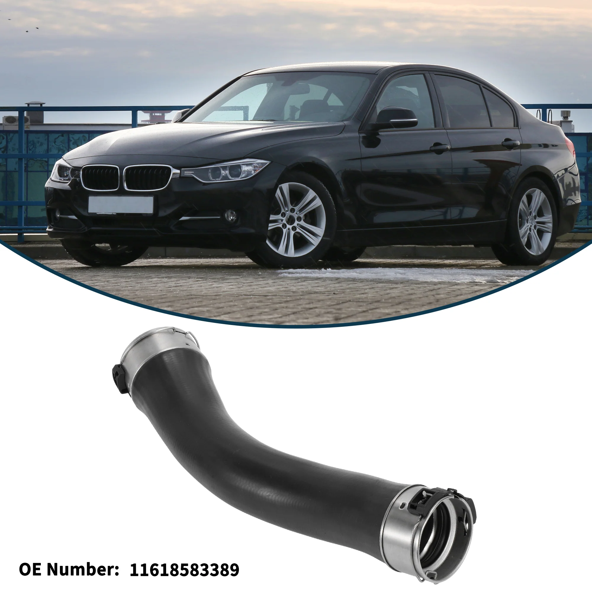 Radiator Hose for BMW 1 Series F20 2011-2019 No.11618583389 Rubber - Image 3