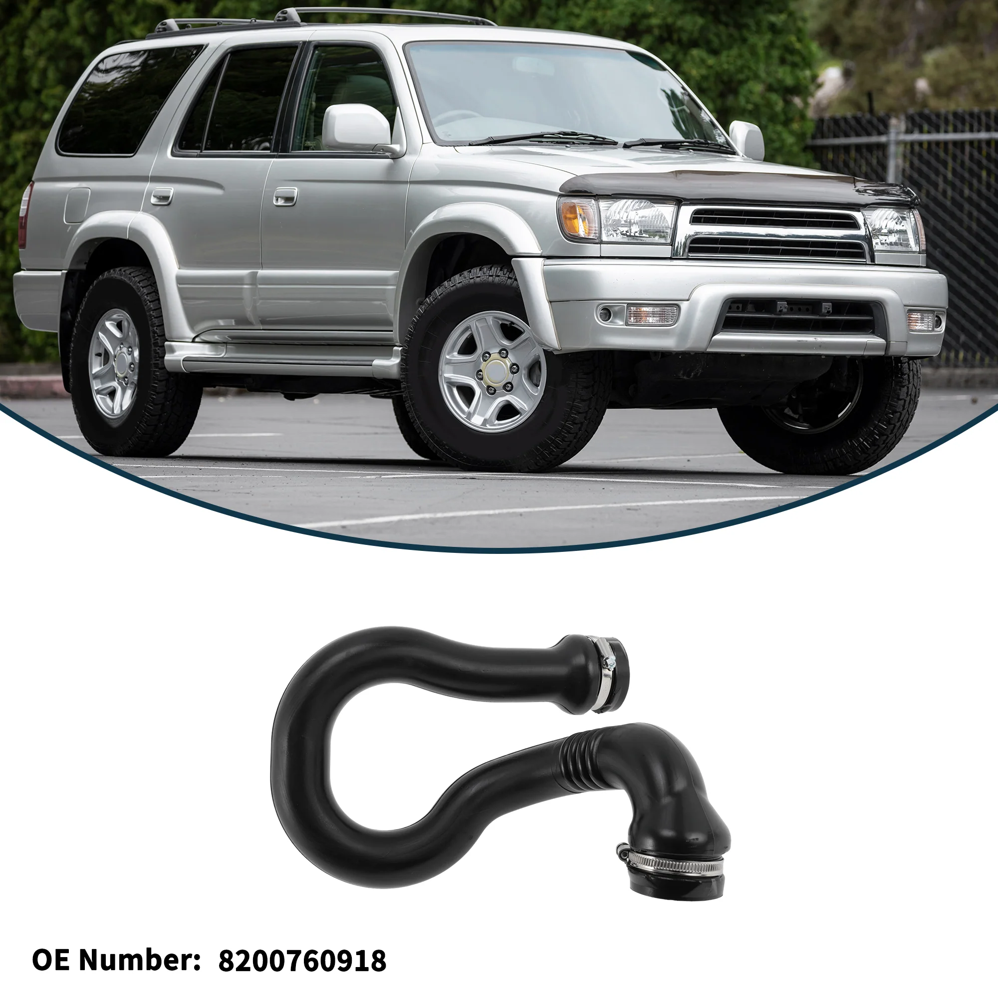 Radiator Hose for Opel Vivaro A 2.0 CDTI 2007-2014 No.8200760918 Rubber 1 Pc - Image 3
