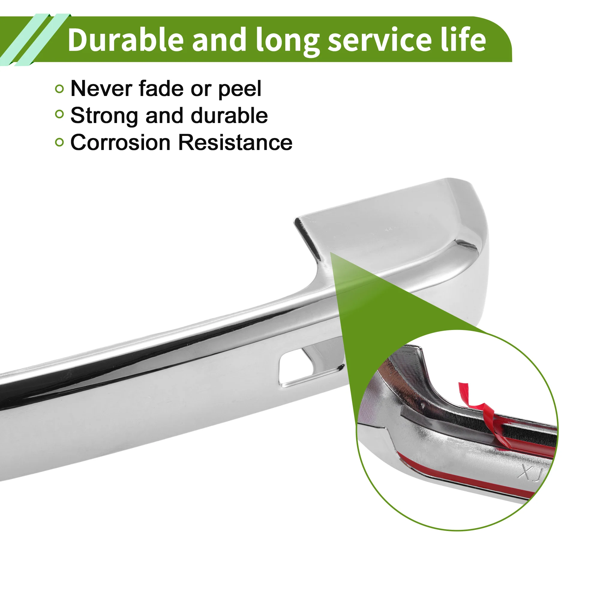 Exterior Door Handle Cover Trim Door Handle Cover for Ford F150 2DR Silver Tone - Image 6