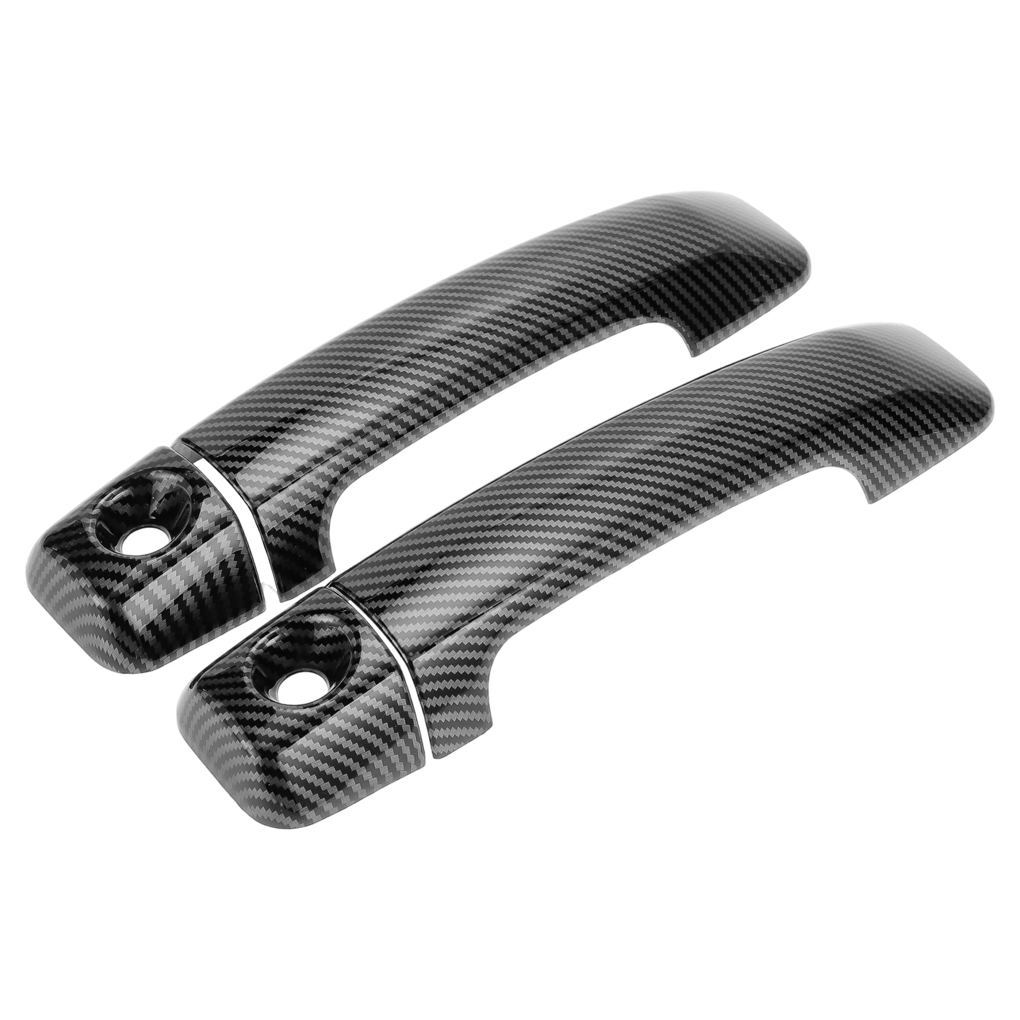 Exterior Door Handle Cover Trim for Toyota FJ Cruiser Carbon Fiber Black 2 Pcs