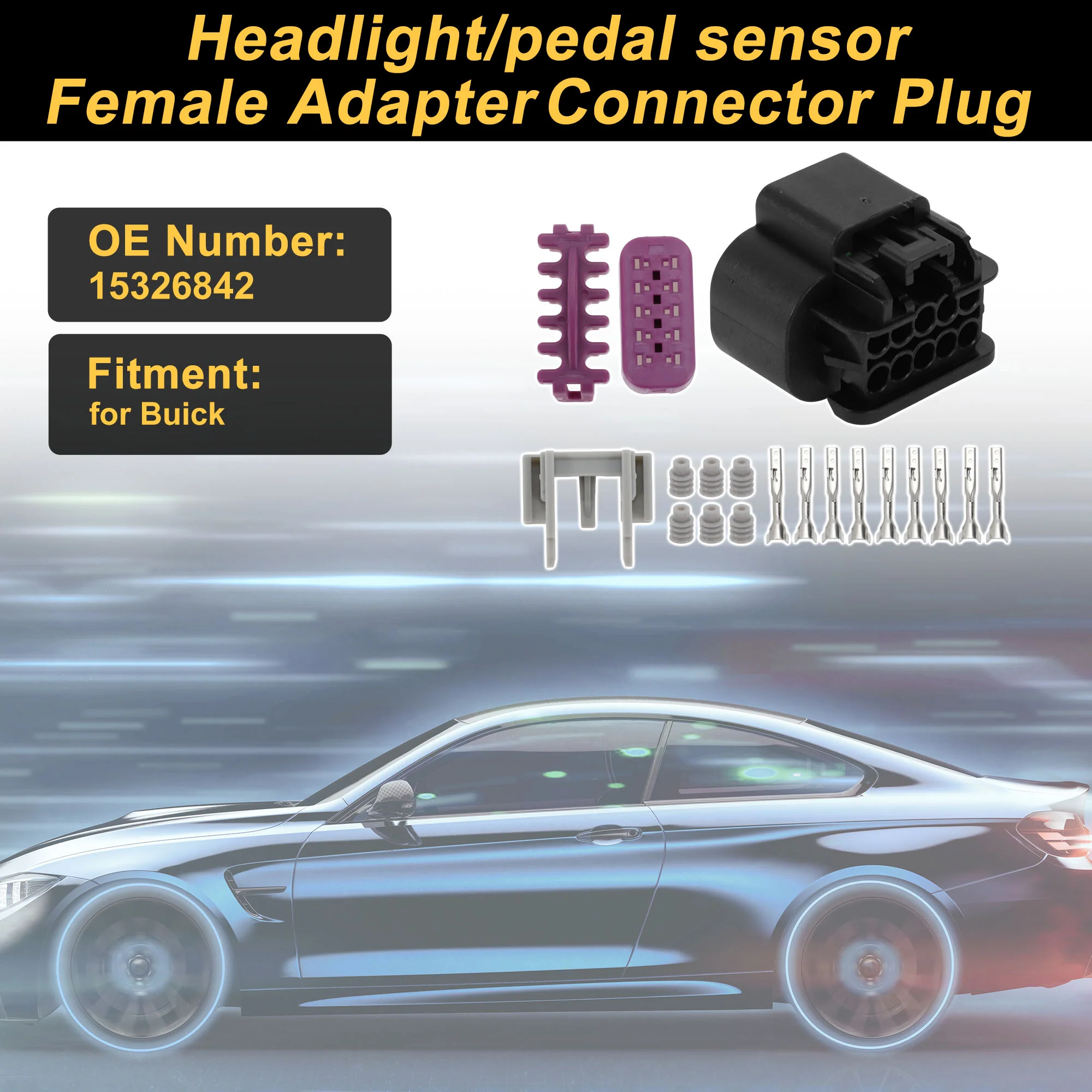 1 Set 10 Pins Connector Plug for Buick Female Adapter No.15326842 - Image 2