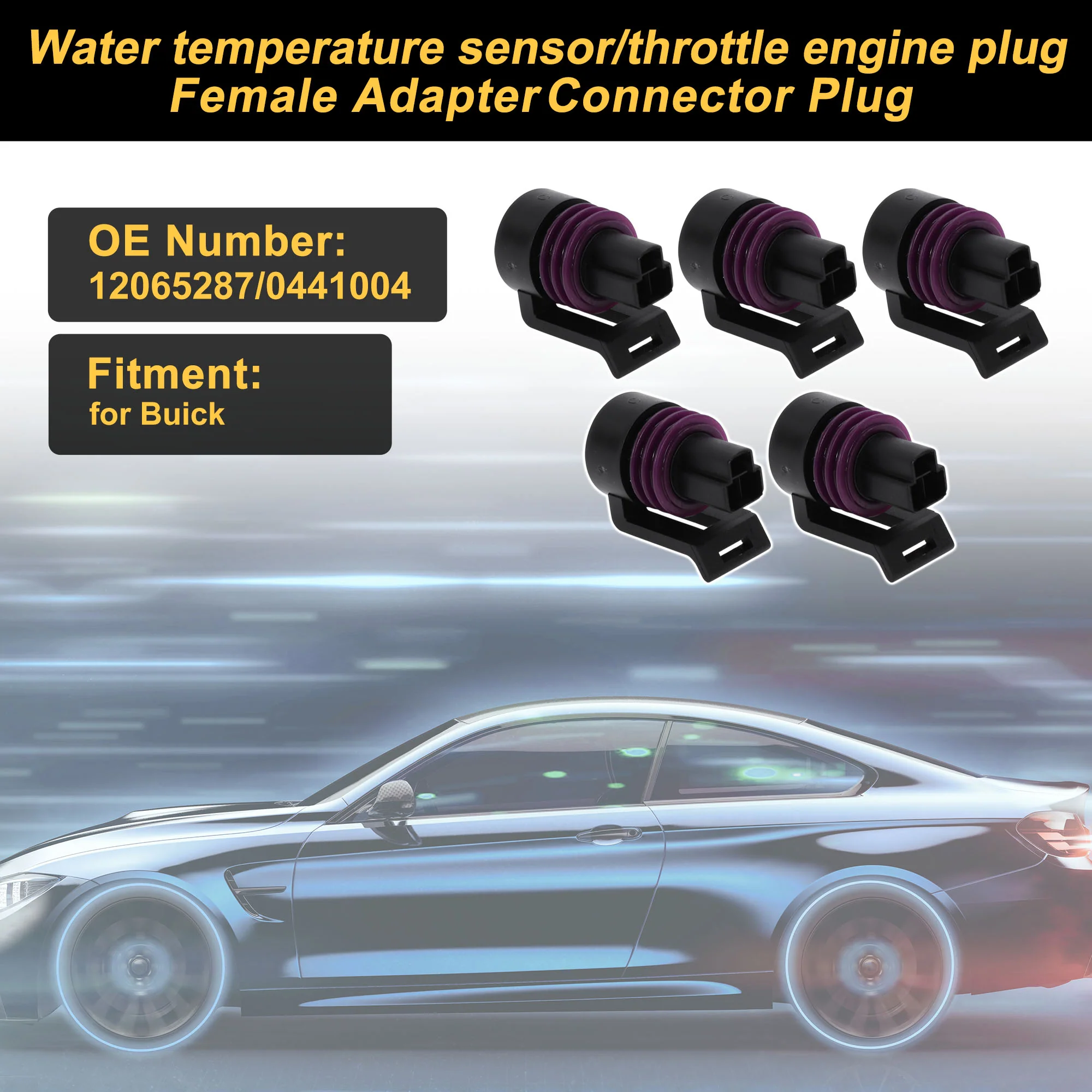 5Pcs 3Pins Connector Plug for Buick Female Adapter No.12065287 - Image 2