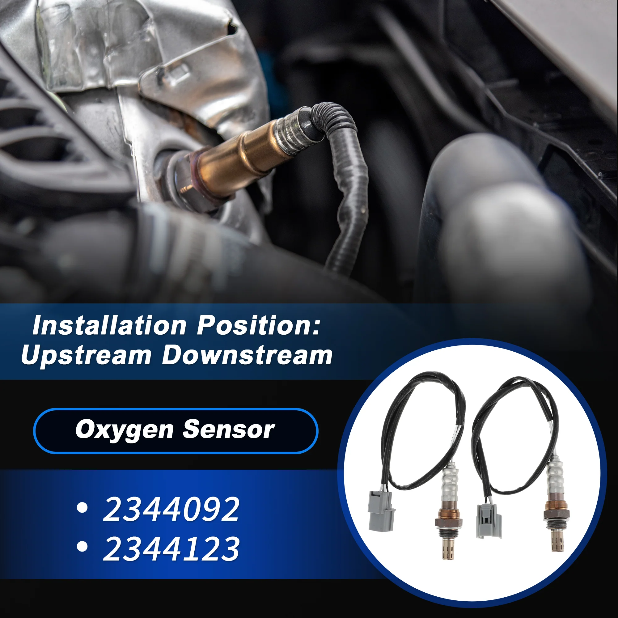 Upstream & Downstream Oxygen Sensor for Honda Civic 1.7 L4 2001-2005 2pcs - Image 2