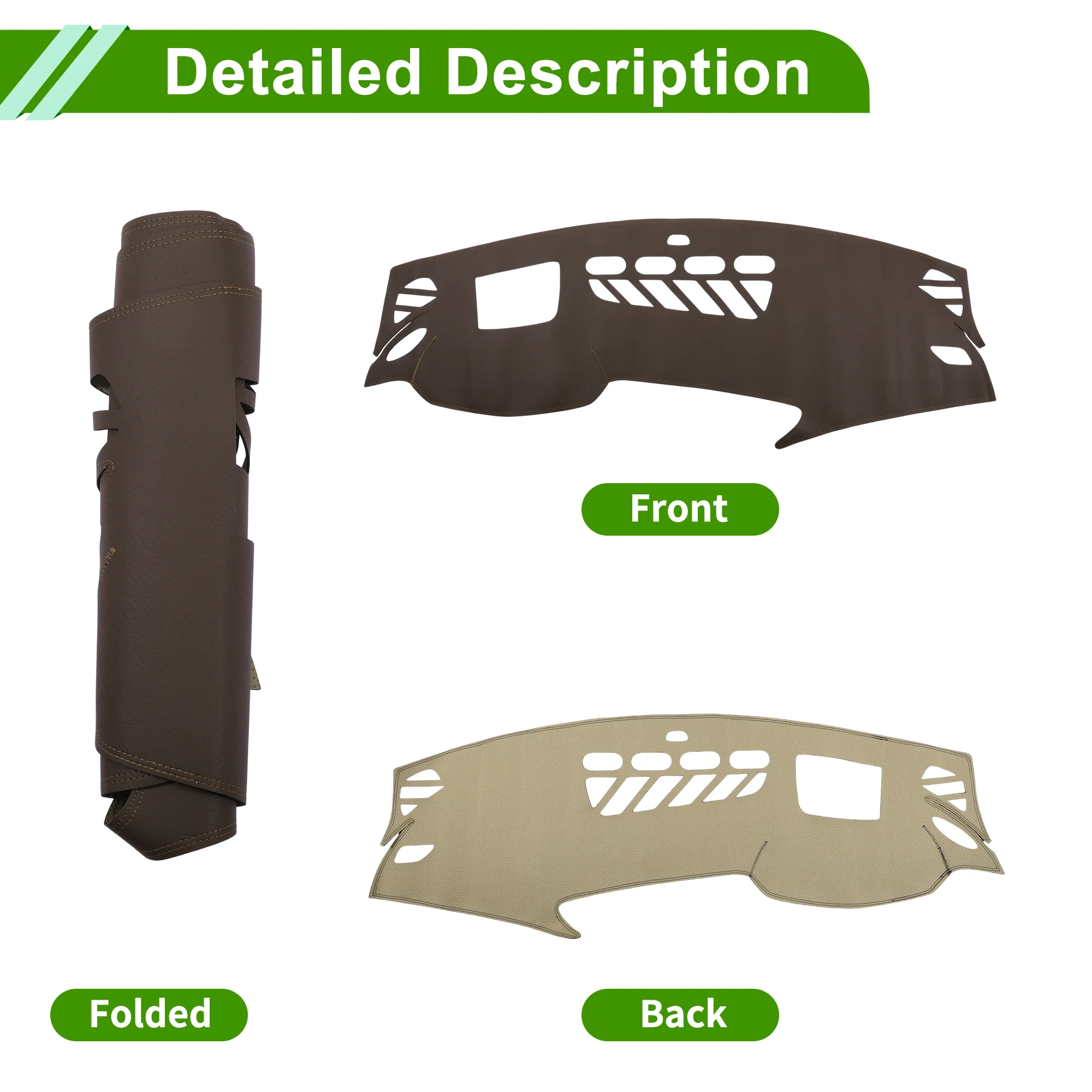Dashboard Cover for Audi A7 2009-2018 Dash Cover Mat Brown 1 Pcs - Image 4