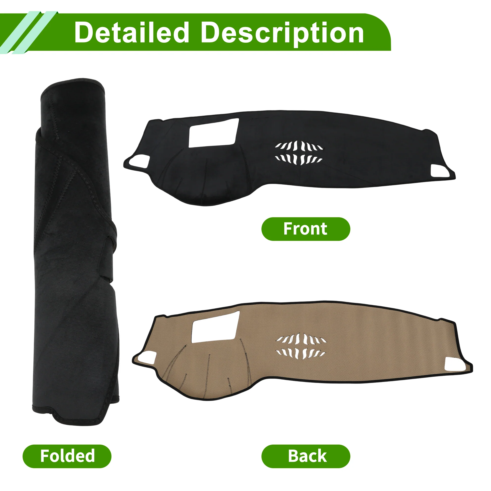 Dashboard Cover for BMW X5 F15 2014-2018 Black Flannel 1 Pc - Image 4