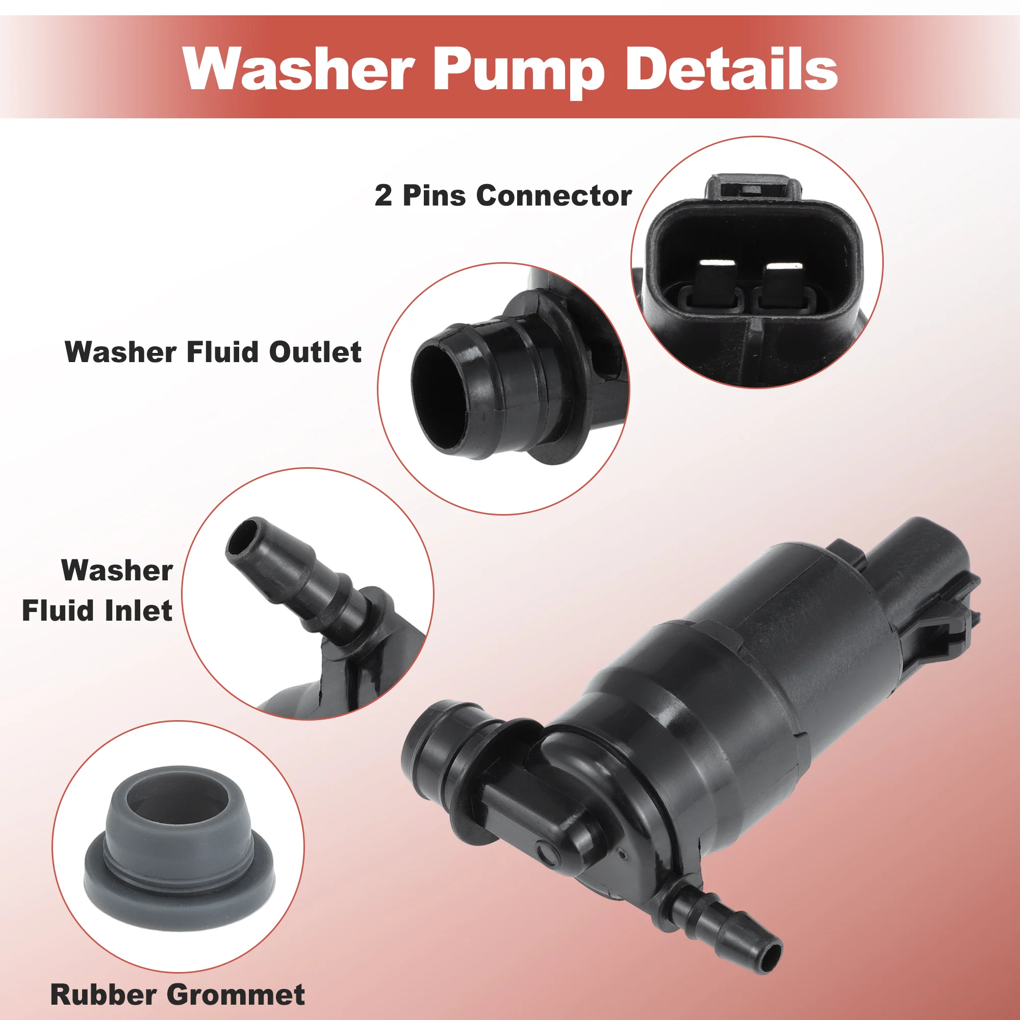 8264A228 Headlamp Washer Motor Pump for Mitsubishi L200 Series 5 KL1T 2.4TD 15+ - Image 5
