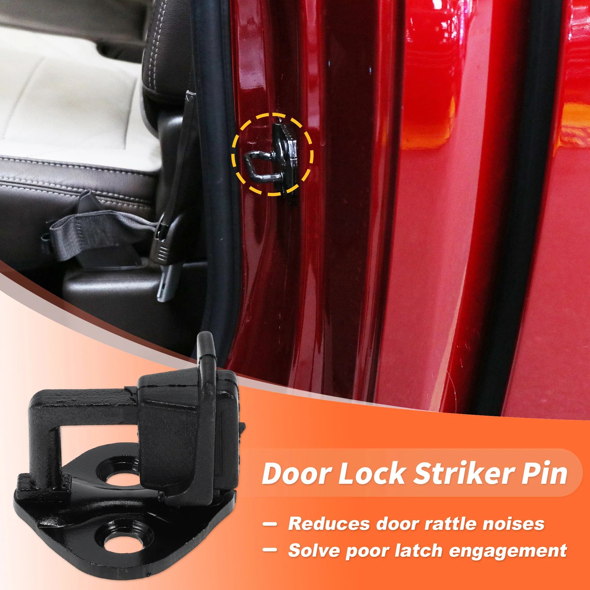 Door Lock Striker Pin for Ford F-150 09-14 Single Cab or Crew Cab 9L3Z1522008A - Image 3