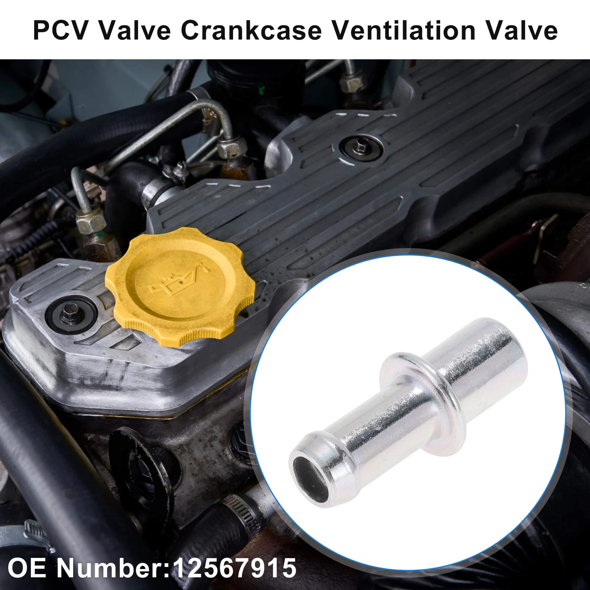 12567915 PCV Valve Exhaust Control Crankcase Ventilation for Chevrolet Silverado - Image 2