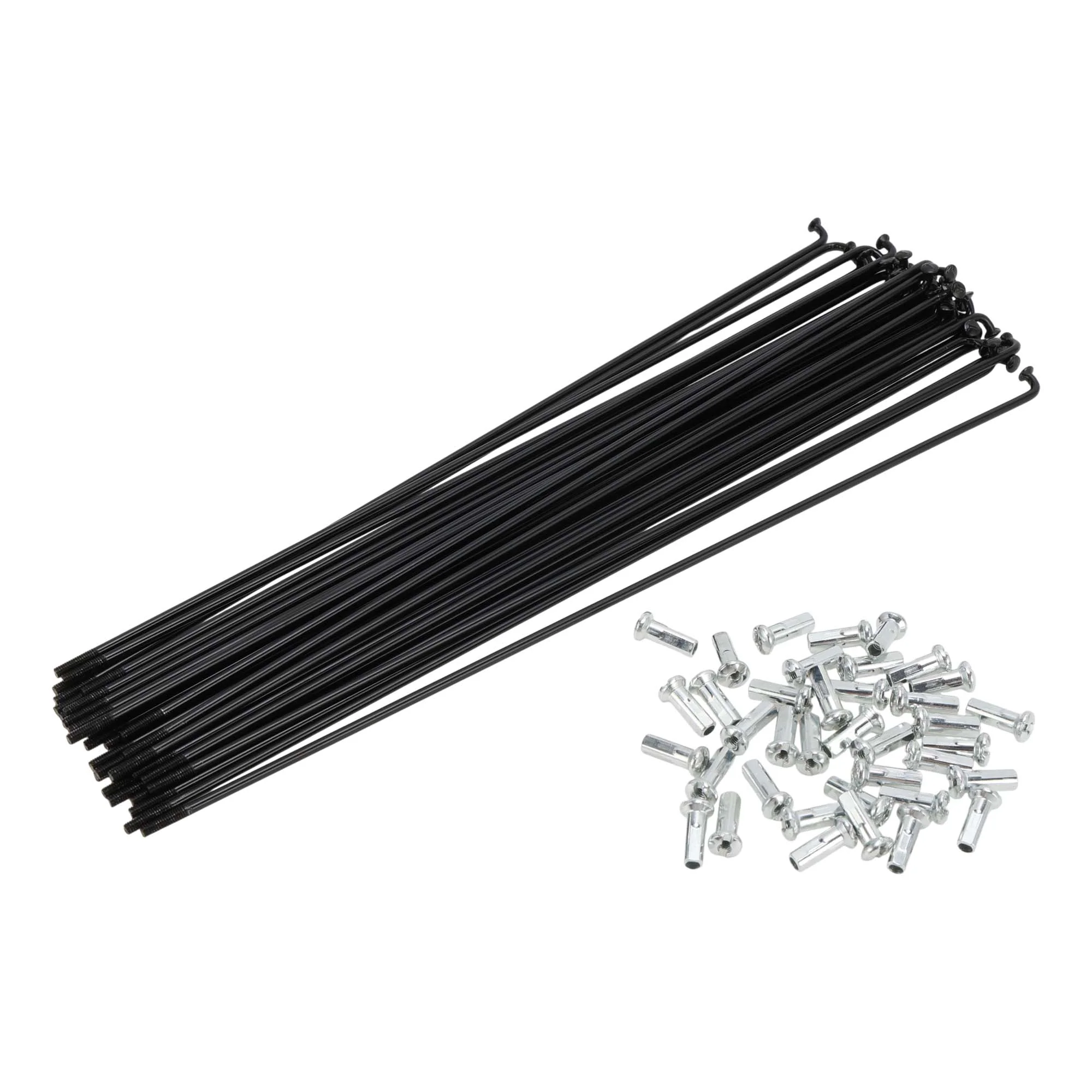 38 Set 13G Bicycle Spokes 225mm Bike Wheel Spokes Carbon Steel Black