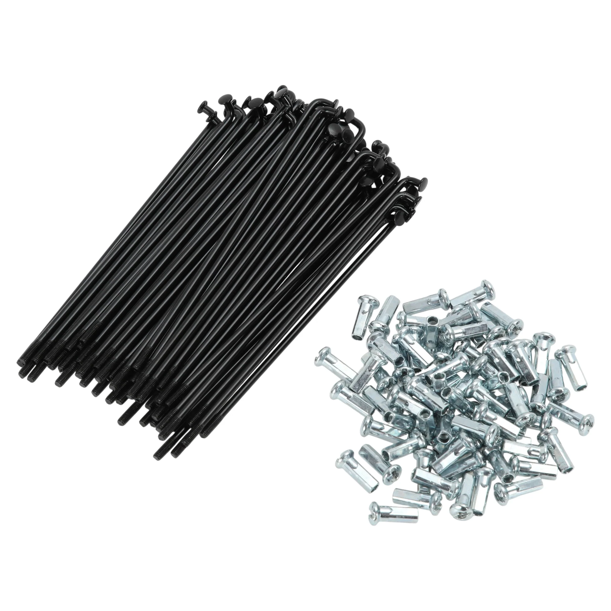 72 Set 12G Bicycle Spokes 110mm Bike Wheel Spokes Carbon Steel Black