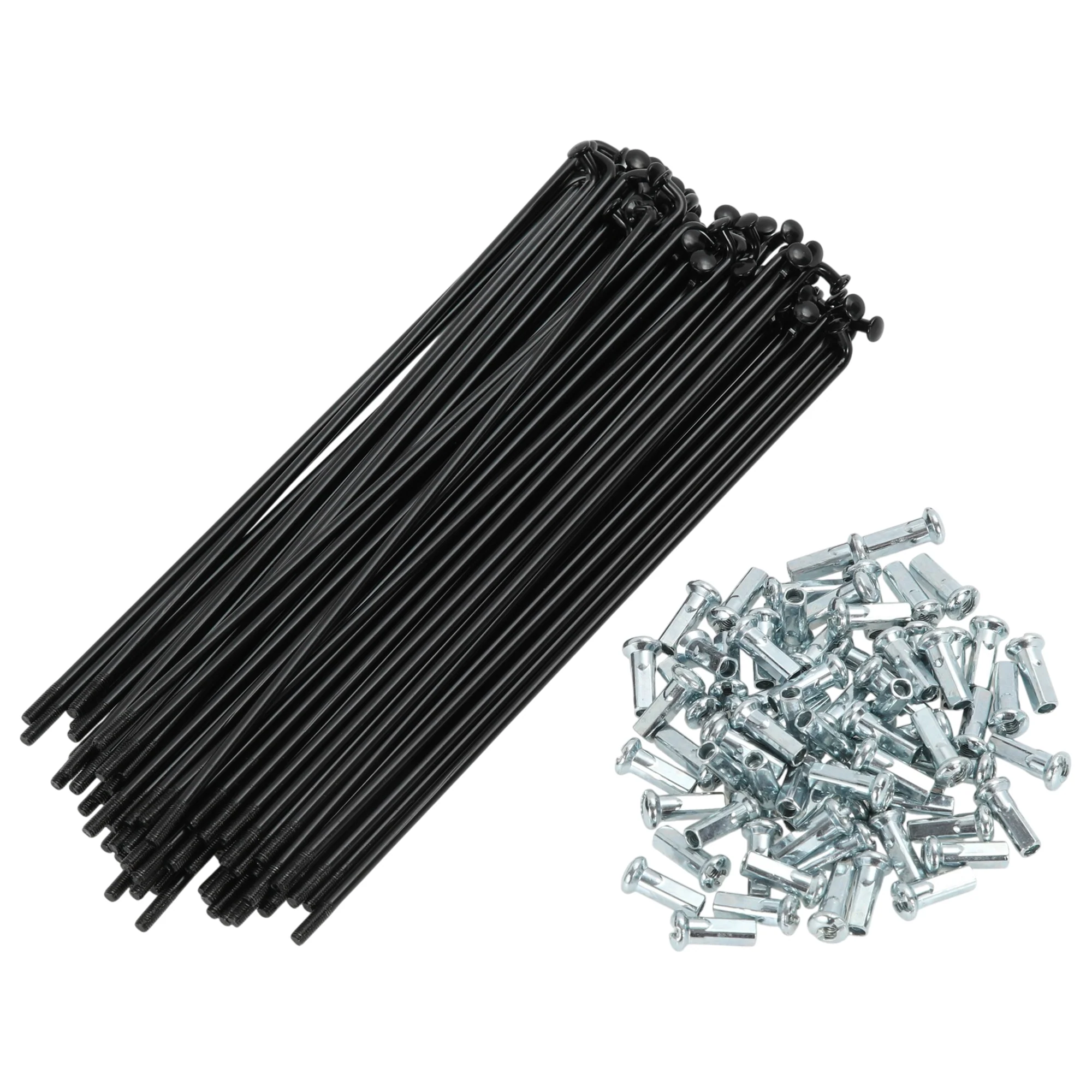 72 Set 12G Bicycle Spokes 155mm Bike Wheel Spokes Carbon Steel Black