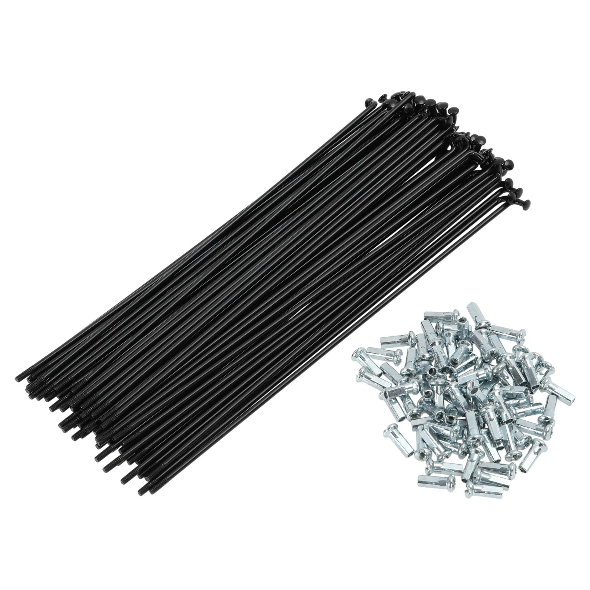 72 Set 12G Bicycle Spokes 203mm Bike Wheel Spokes Carbon Steel Black